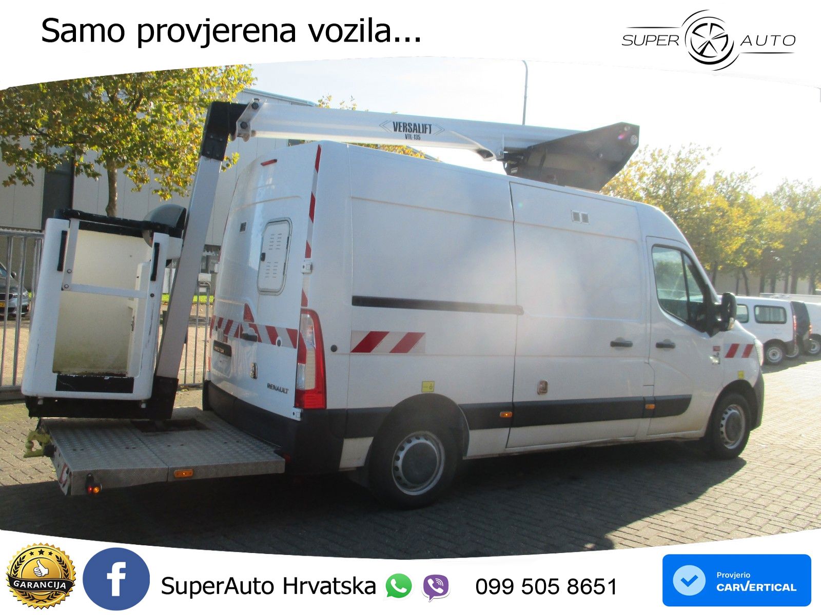 Renault Master 2.3DCI Arbeitsbuhne 13.2M Netto €16950,= 145 KS