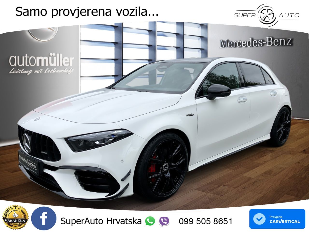 Mercedes-Benz AMG A 45 S 4MATIC+ AMG SPEEDSHIFT DCT 8G ACC+HEAD+GR SJED+360+PANO