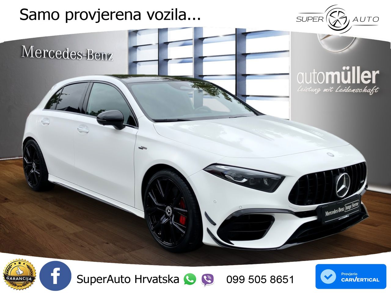Mercedes-Benz AMG A 45 S 4MATIC+ AMG SPEEDSHIFT DCT 8G ACC+HEAD+GR SJED+360+PANO