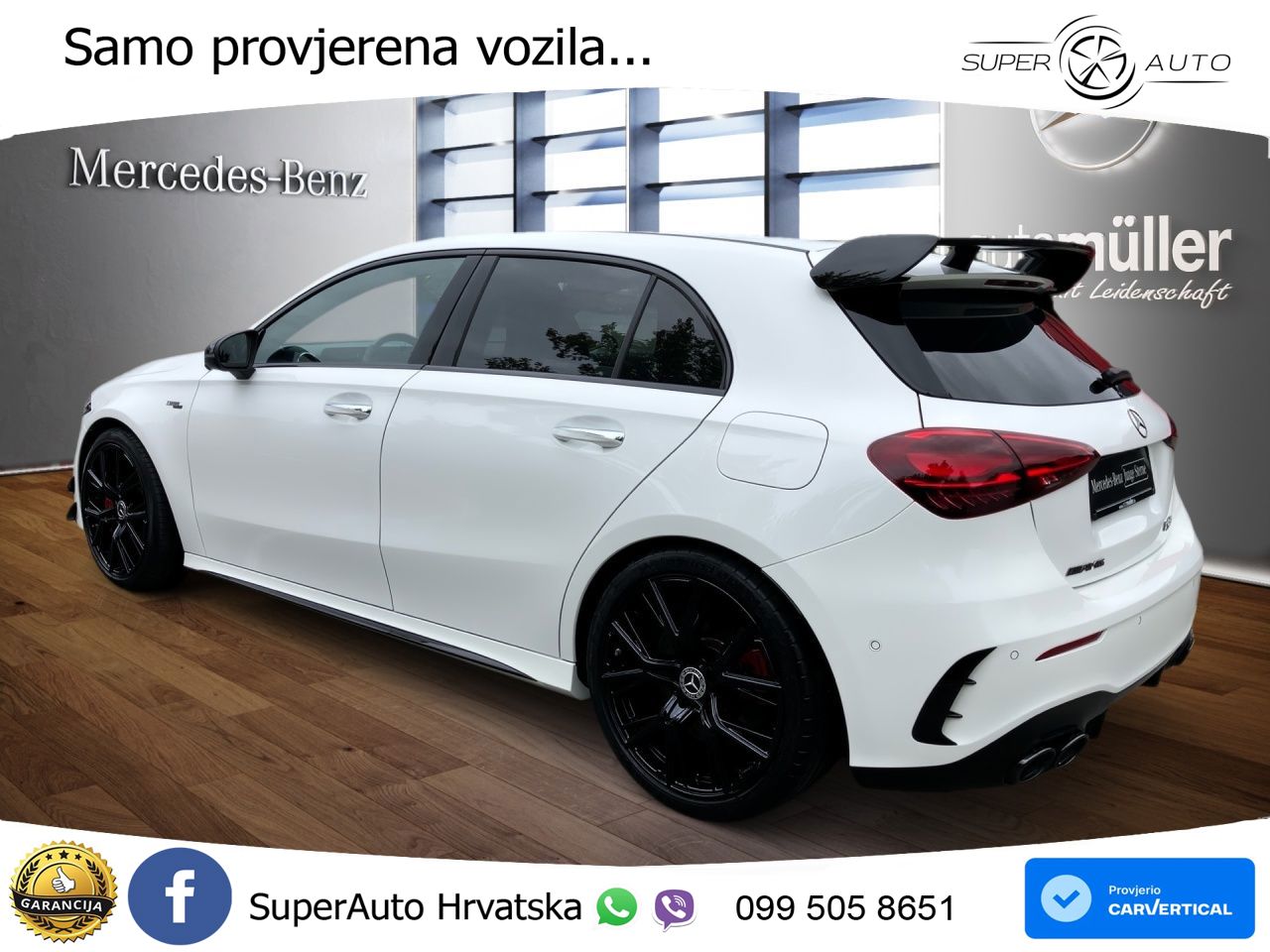 Mercedes-Benz AMG A 45 S 4MATIC+ AMG SPEEDSHIFT DCT 8G ACC+HEAD+GR SJED+360+PANO