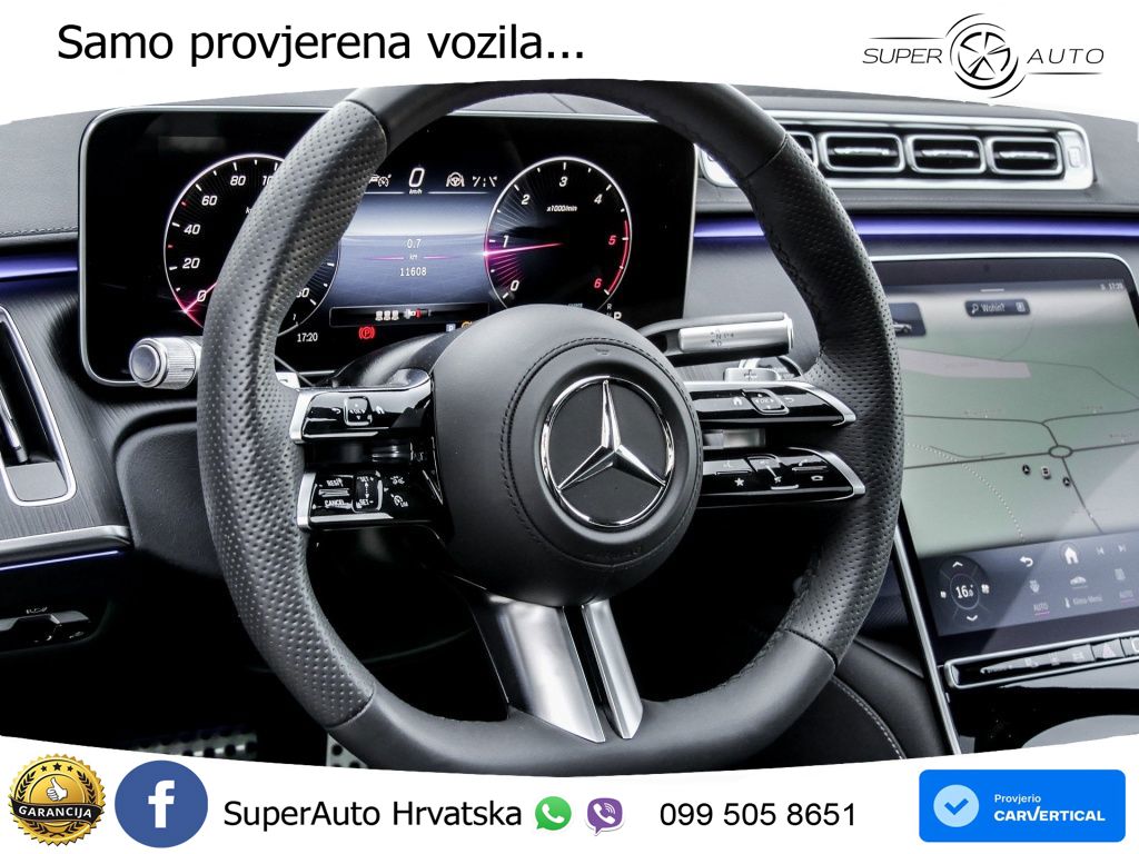 Mercedes S 450d (367 KS) EQ Boost 4MATIC 9G-TRONIC AMG ZRAČNI+ACC+GR SJED+KAM+PANO