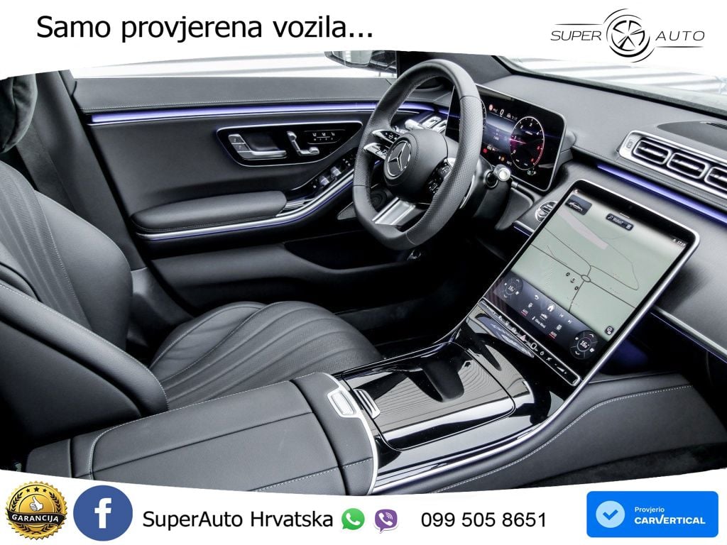 Mercedes S 450d (367 KS) EQ Boost 4MATIC 9G-TRONIC AMG ZRAČNI+ACC+GR SJED+KAM+PANO