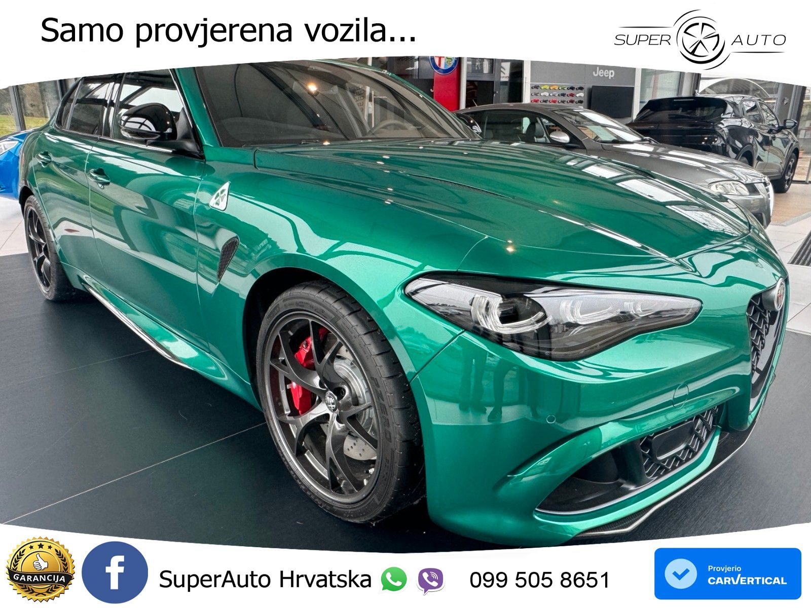 Alfa Romeo Giulia Quadrifoglio 2.9 V6 Bi-Turbo (520 KS) Automatic LED+GR SJED+ACC