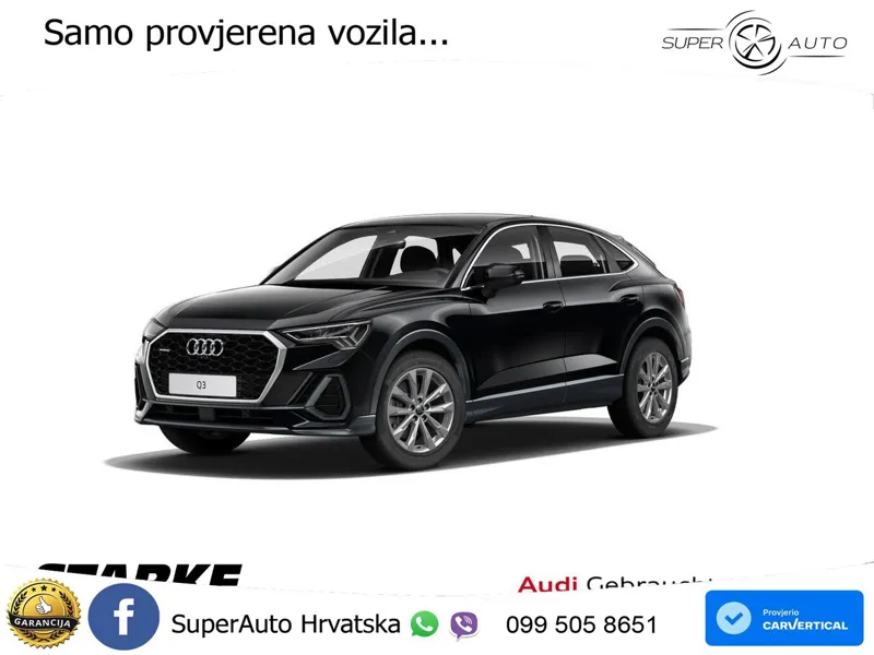 Audi Q3 II Sportback 45 TFSI (230 KS) quattro S tronic MATRIX+GR SJED+KAM