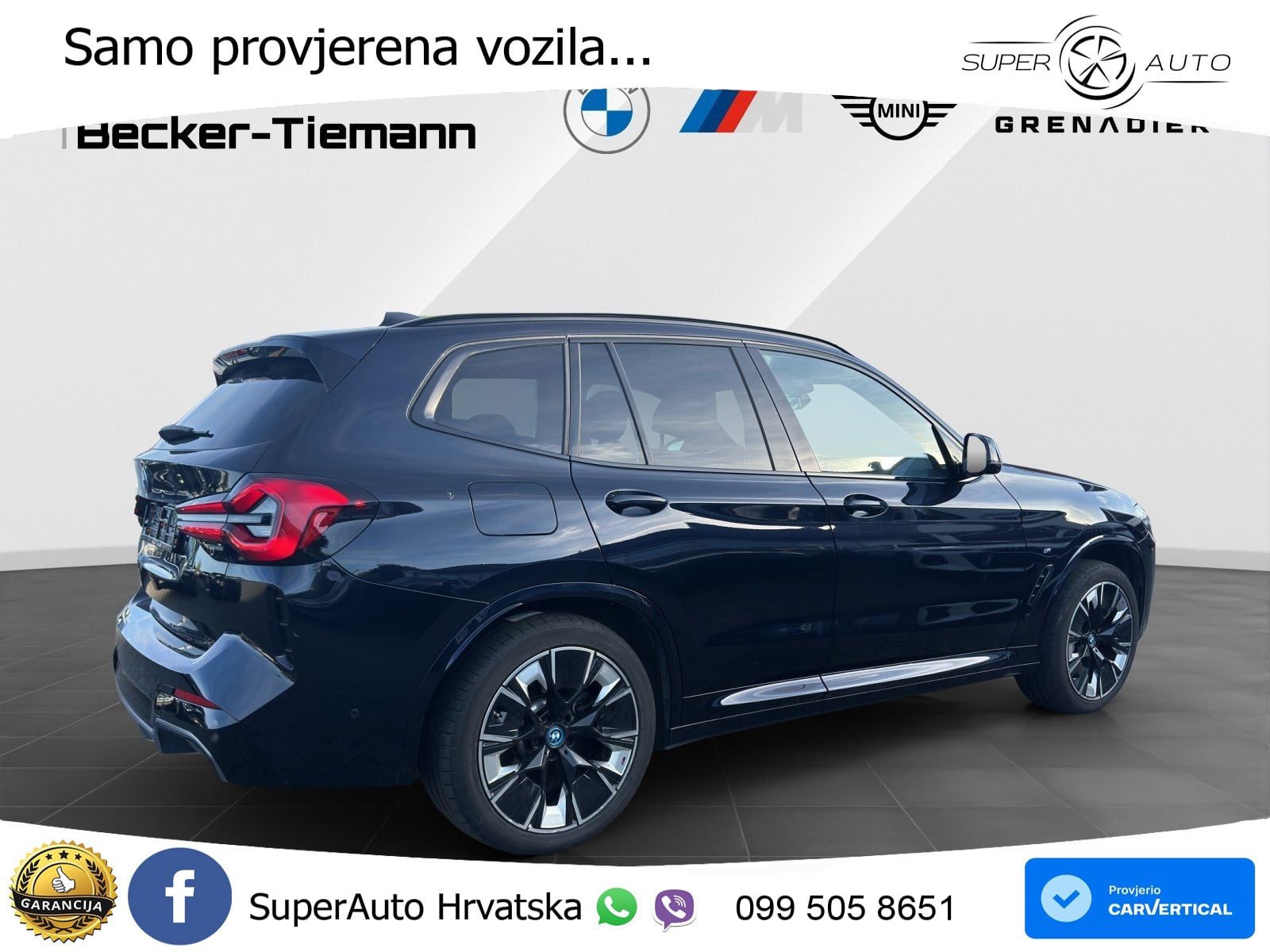 BMW iX3 80 kWh (286 KS) M Sport LED+GR SJED+ACC
