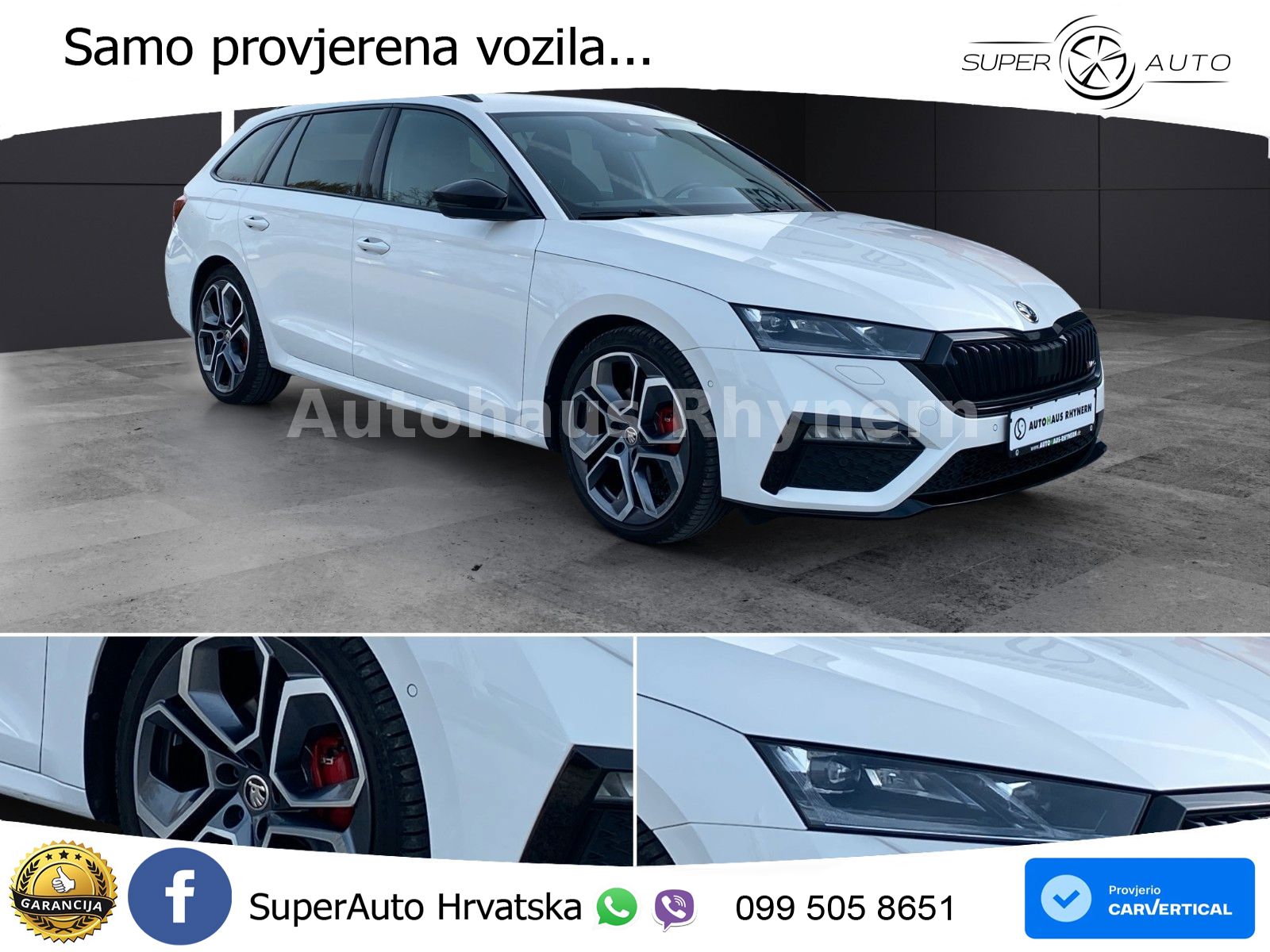 Škoda Octavia Combi RS 2.0 TDI (200 KS) 4x4 DSG LED+GR SJED+ACC