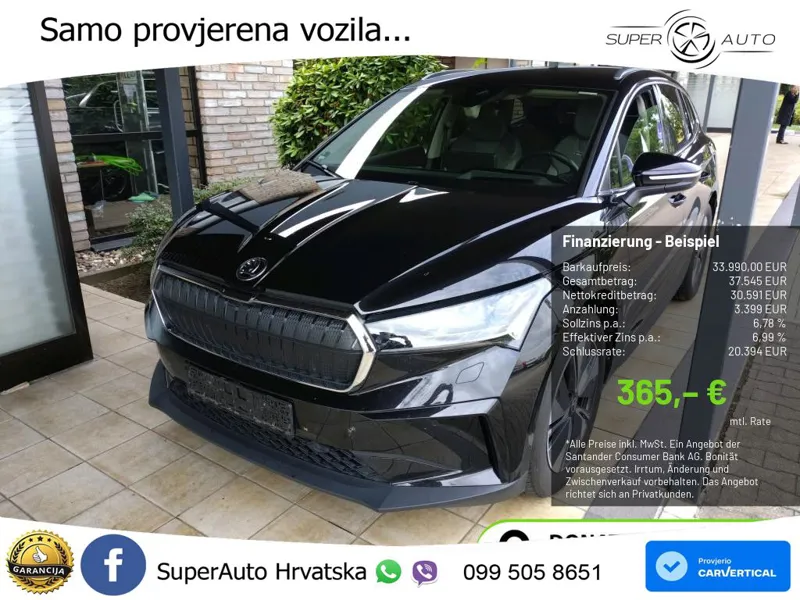 Škoda Enyaq iV 80 82 kWh (204 KS) Lounge LED+GR SJED+ACC