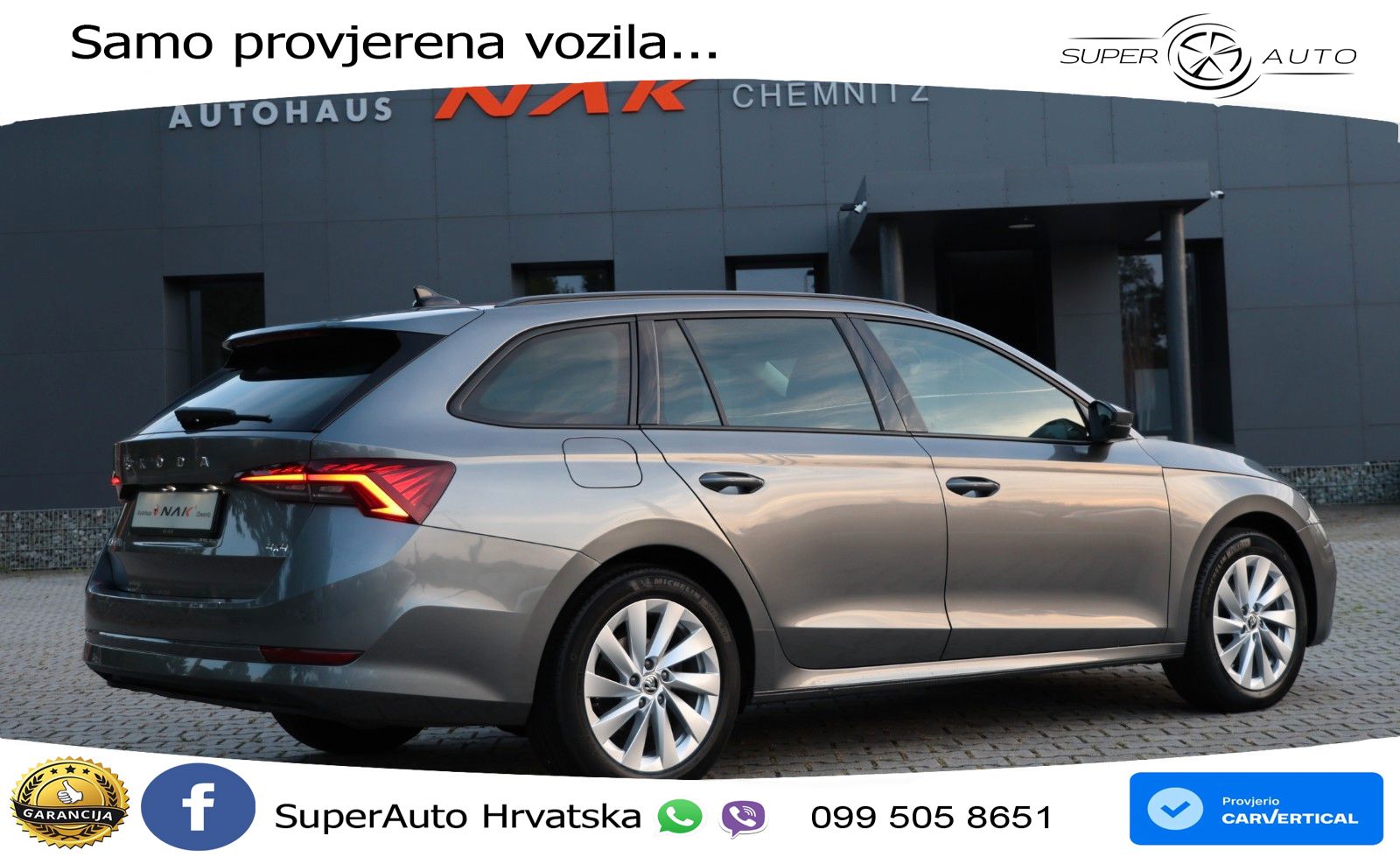 Škoda Octavia Combi 2.0 TDI (150 KS) 4x4 DSG LED+GR SJED+ACC