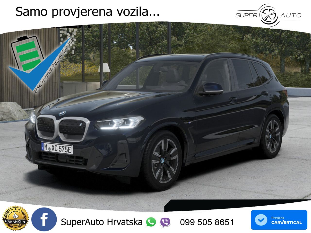 BMW iX3 80 kWh (286 KS) M Sport LED+GR SJED+ACC