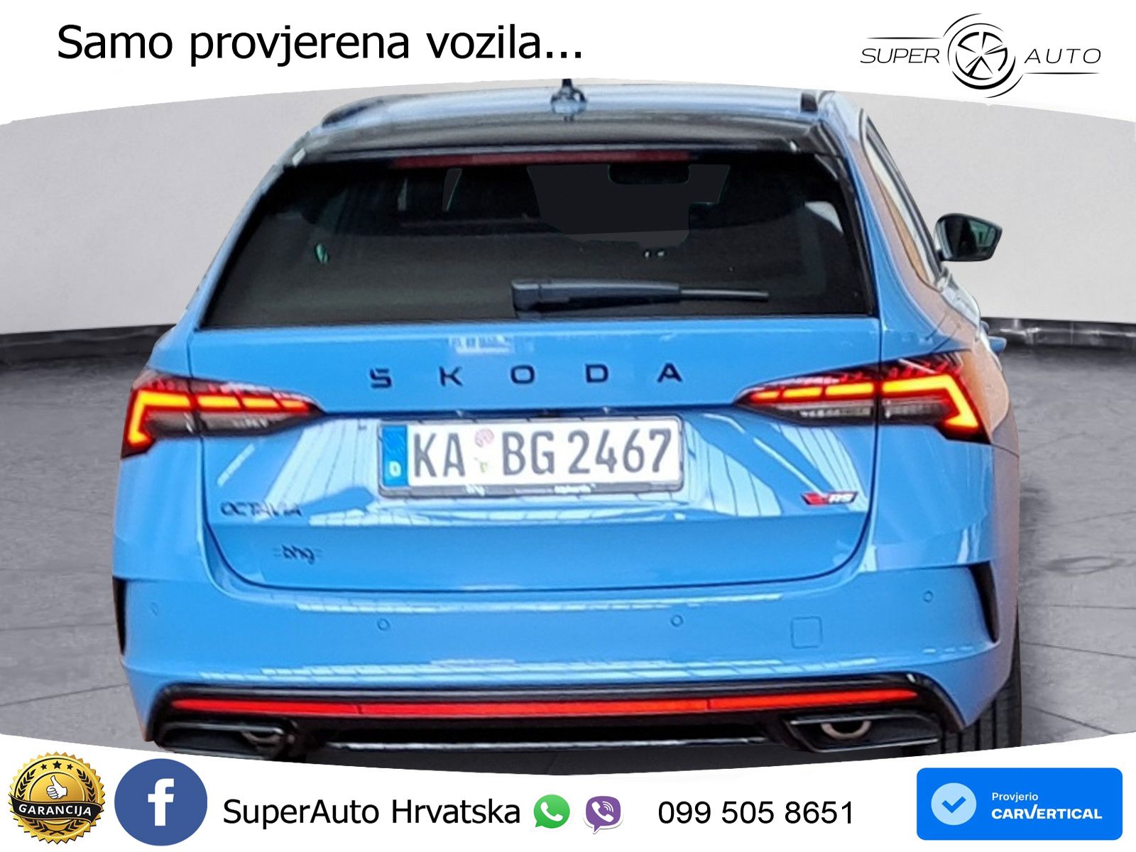 Škoda Octavia Combi RS 2.0 TSI (265 KS) DSG LED+GR SJED+ACC