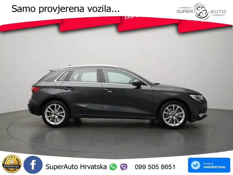 Audi A3 Sportback 40 TFSI (204 KS) quattro S tronic LED+GR SJED+ACC
