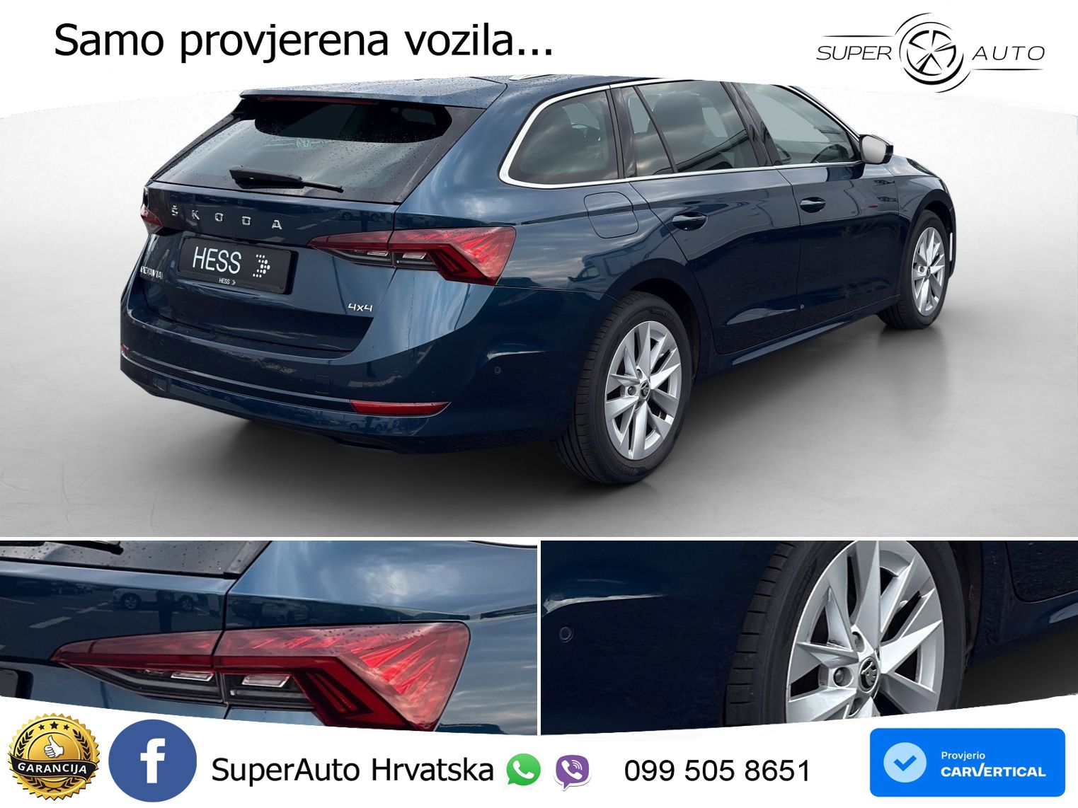 Škoda Octavia Combi 2.0 TDI (150 KS) 4x4 DSG LED+GR SJED+ACC