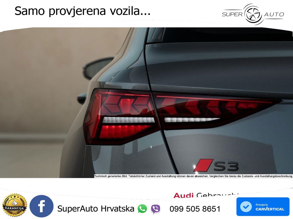 Audi S3 2.0 TFSI (333 KS) quattro S tronic MATRIX+GR SJED+KAM