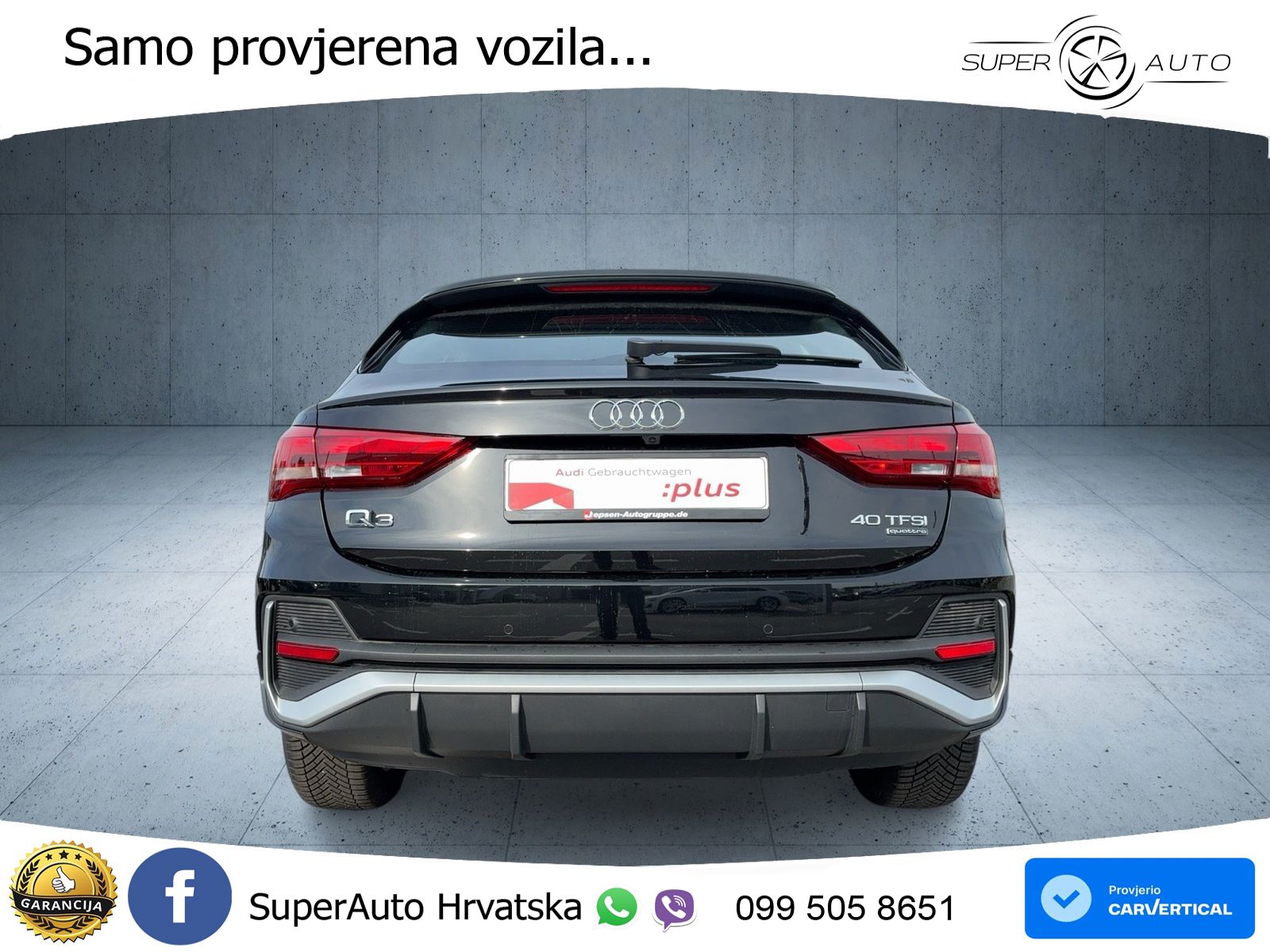 Audi Q3 II Sportback 40 TFSI (190 KS) quattro S tronic S line LED+GR SJED+ACC