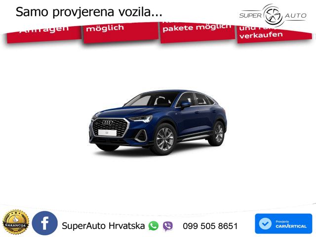 Audi Q3 Sportback 40 TFSI (190 KS) quattro S tronic S line LED+GR SJED+ACC
