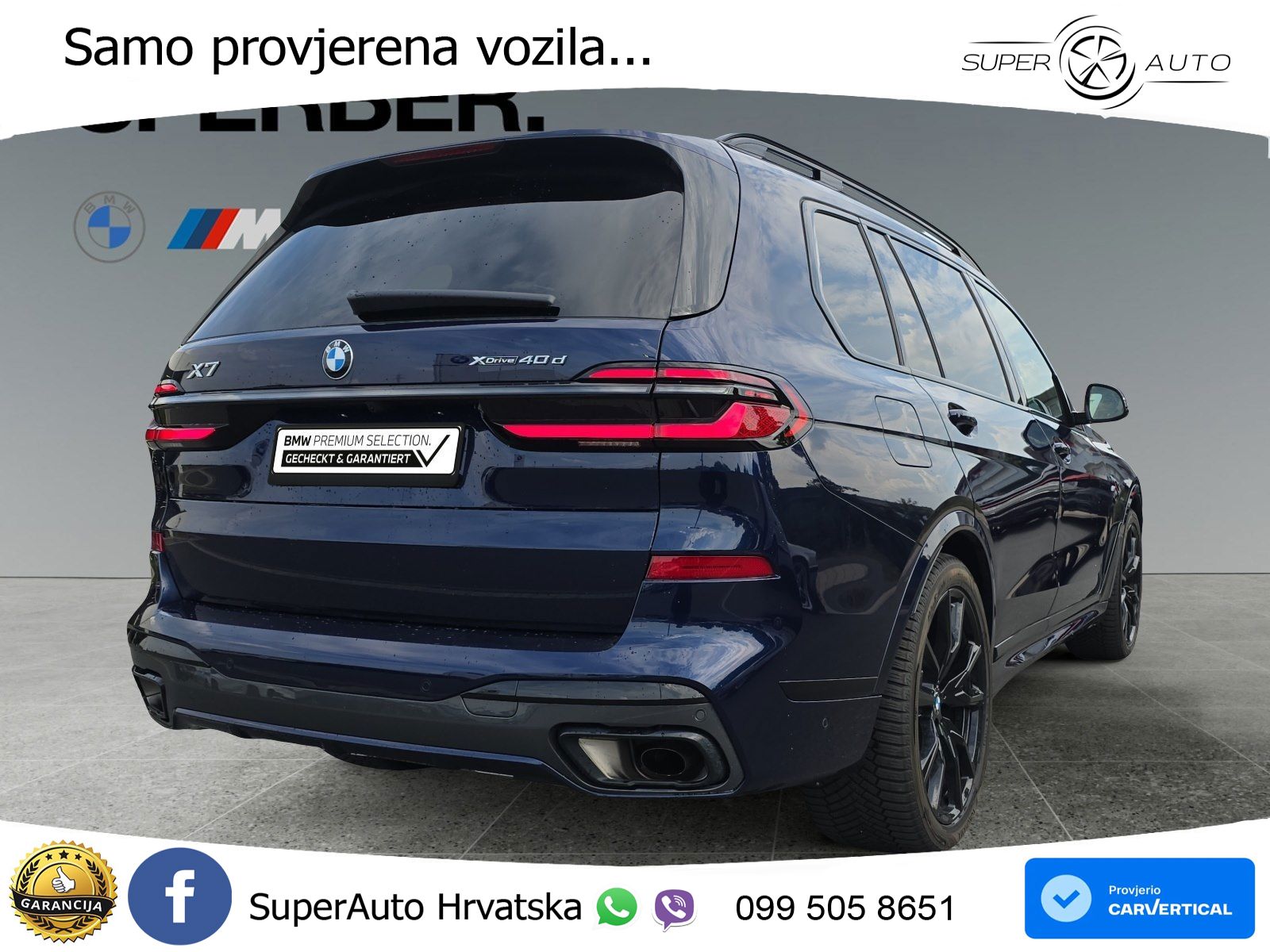 BMW X7 40d (352 KS) xDrive Steptronic M Sport ZRAČNI+ACC+GR SJED+KAM+PANO