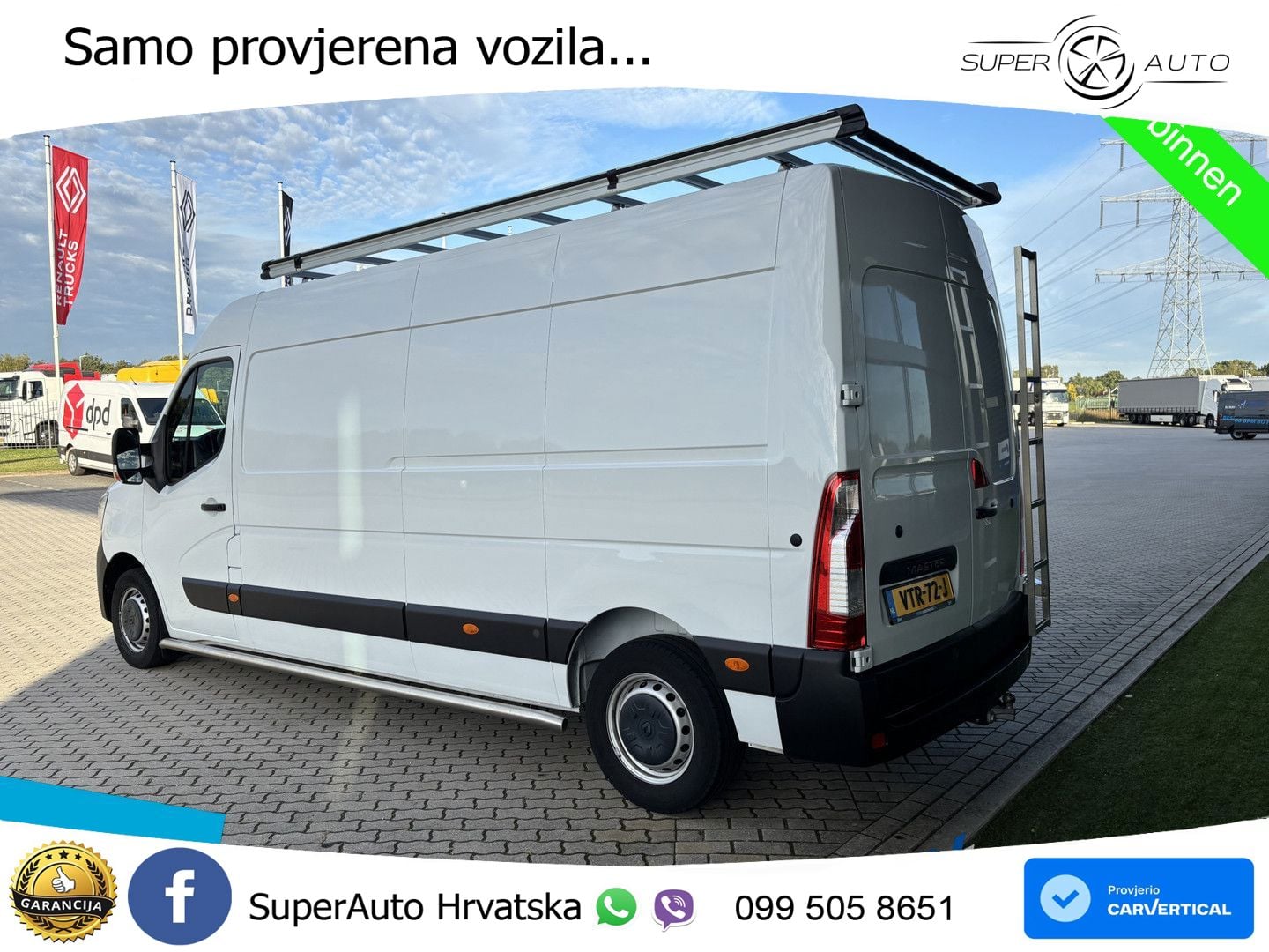 Renault Master T35 150 L3H2 Imperiaal + Trekhaak Kasten 150 KS