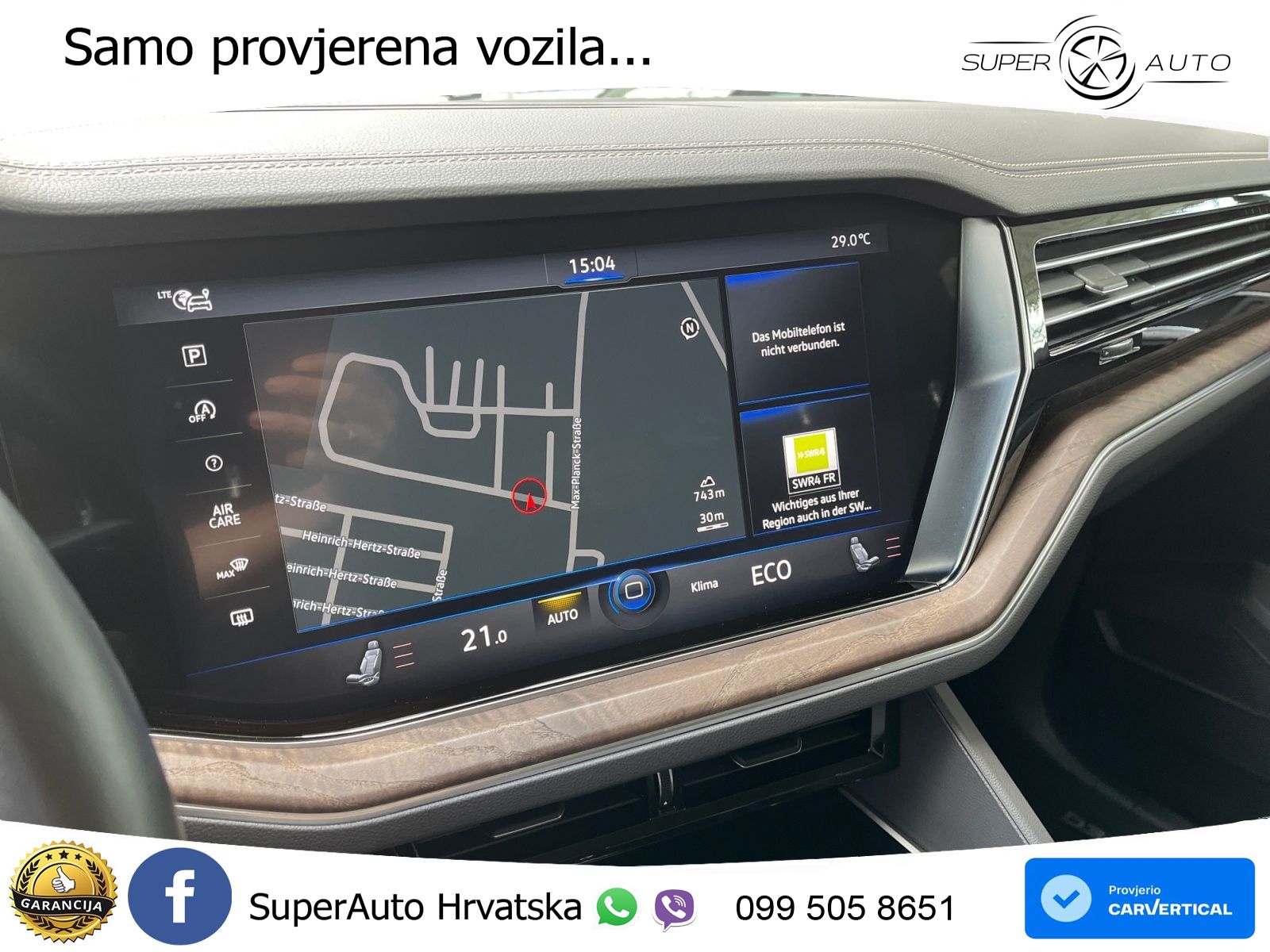 Volkswagen Touareg 3.0 V6 TDI (286 KS) 4MOTION Tiptronic R-Line ZRAČNI+ACC+4xGR SJED+KAM
