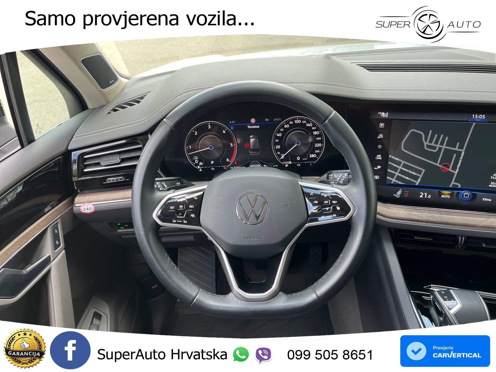 Volkswagen Touareg 3.0 V6 TDI (286 KS) 4MOTION Tiptronic R-Line ZRAČNI+ACC+4xGR SJED+KAM