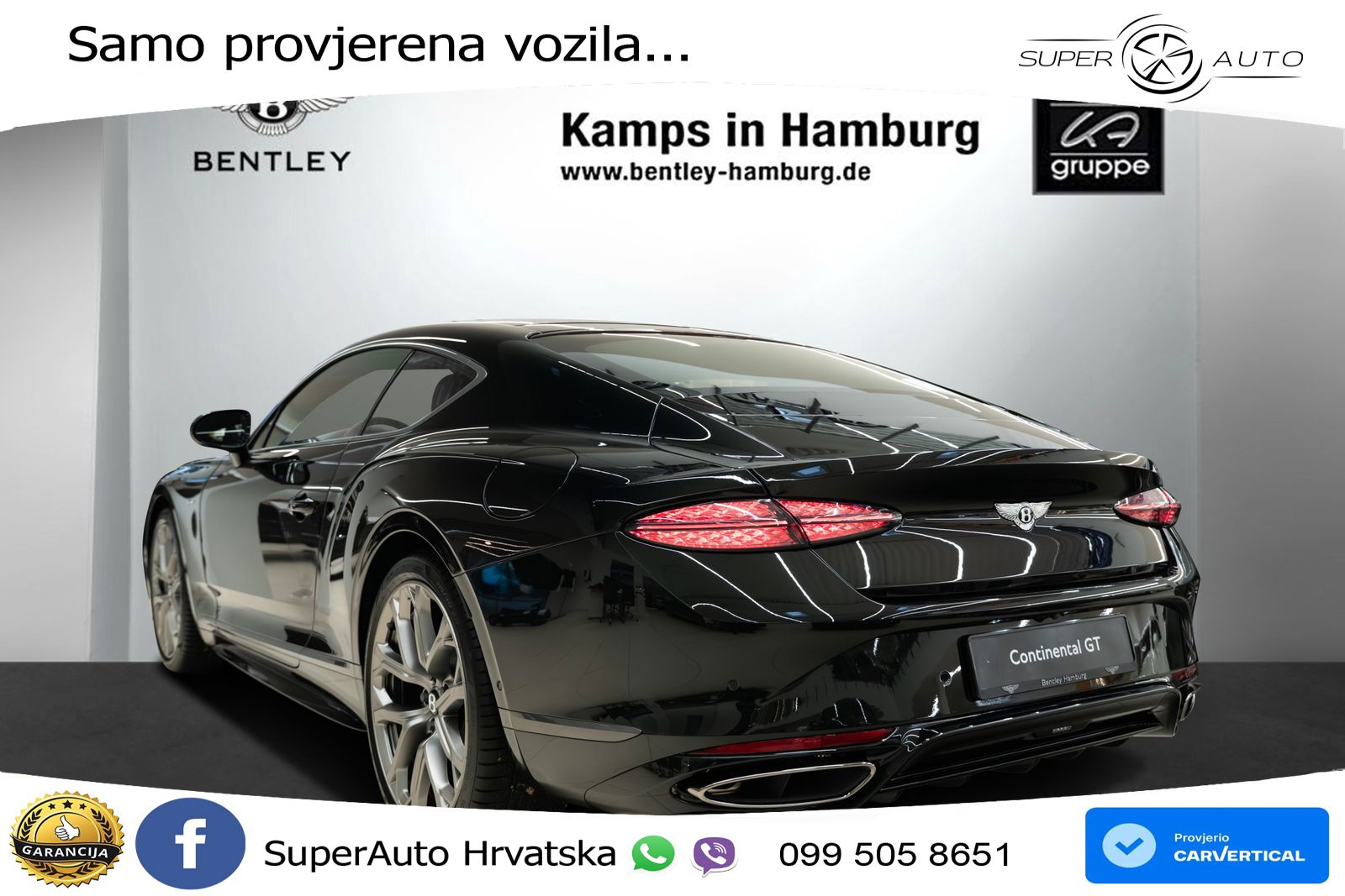 Bentley Continental GT IV 4.0 V8 TFSi (782 KS) AWD DCT LED+GR SJED+ACC