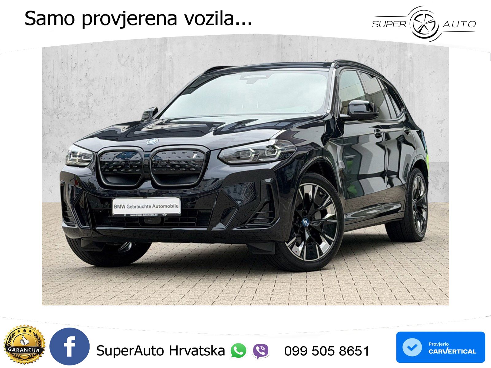 BMW iX3 80 kWh (286 KS) M Sport LED+GR SJED+ACC