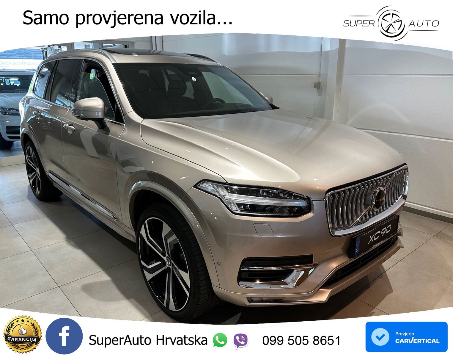 Volvo XC90 2.0 B5 Diesel AWD Automatic ACC+HEAD+4xGR SJED+360+PANO