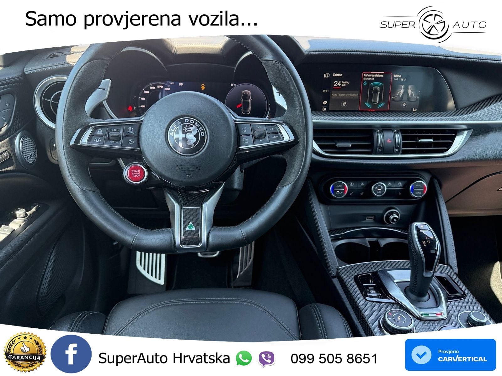 Alfa Romeo Stelvio Quadrifoglio 2.9 V6 Bi-Turbo (520 KS) Q4 Automatic MATRIX+GR SJED+KAM