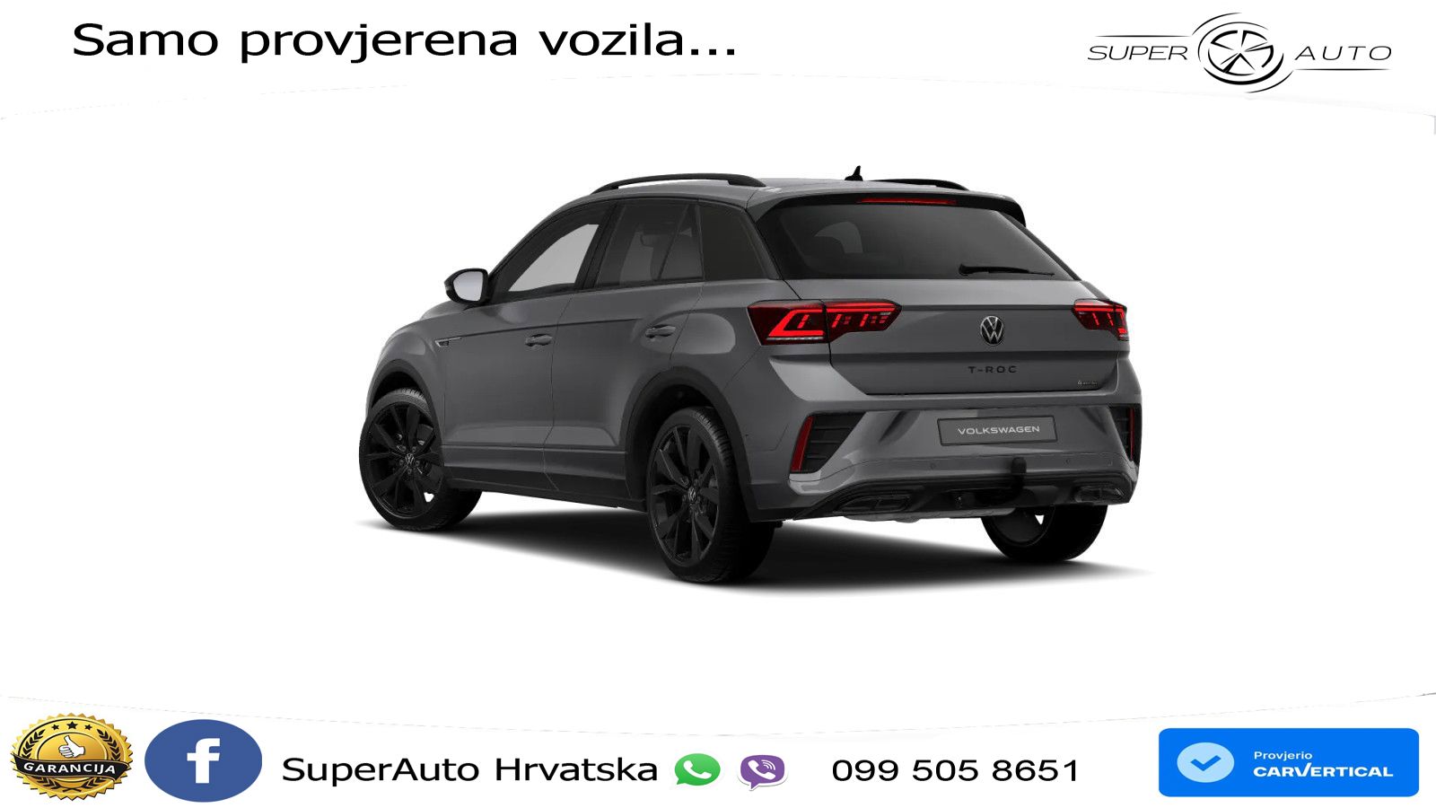 Volkswagen T-Roc 2.0 TSI (190 KS) 4M DSG R-Line LED+GR SJED+ACC