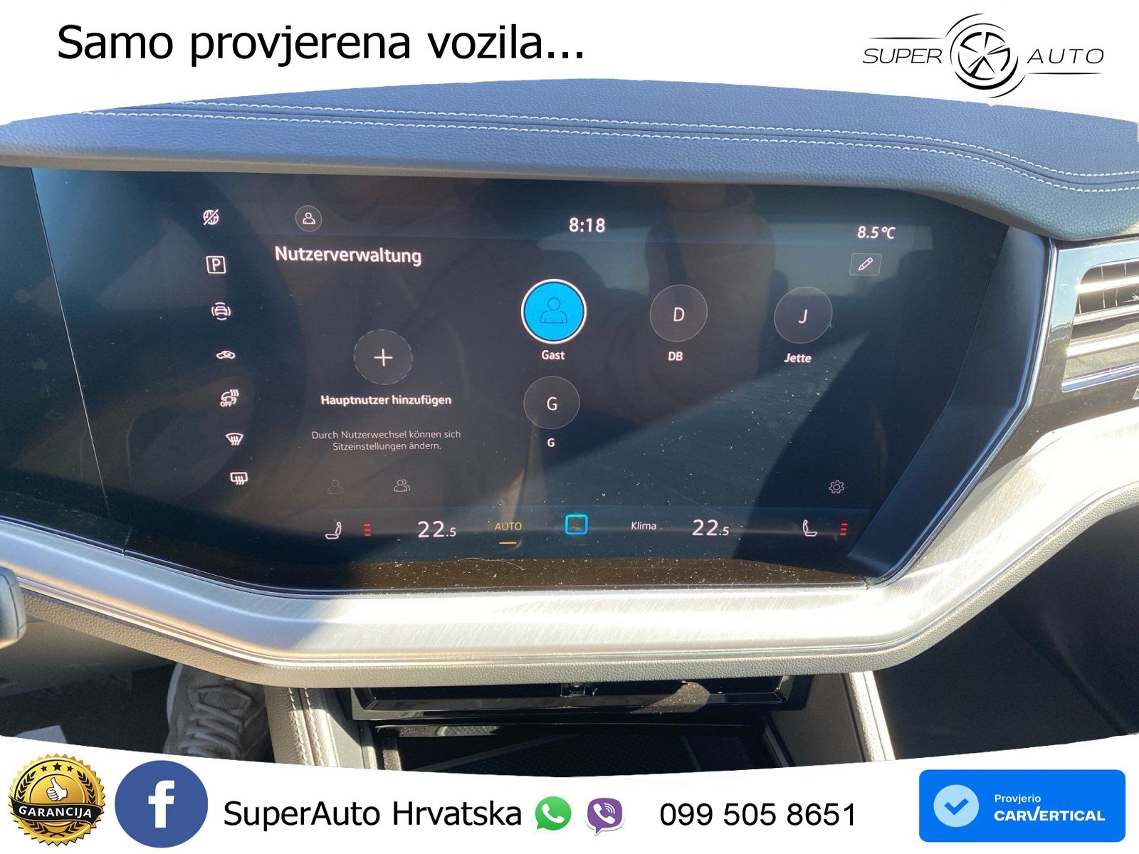 Volkswagen Touareg 3.0 V6 TDI (286 KS) 4MOTION Tiptronic ZRAČNI+ACC+GR SJED+KAM+PANO