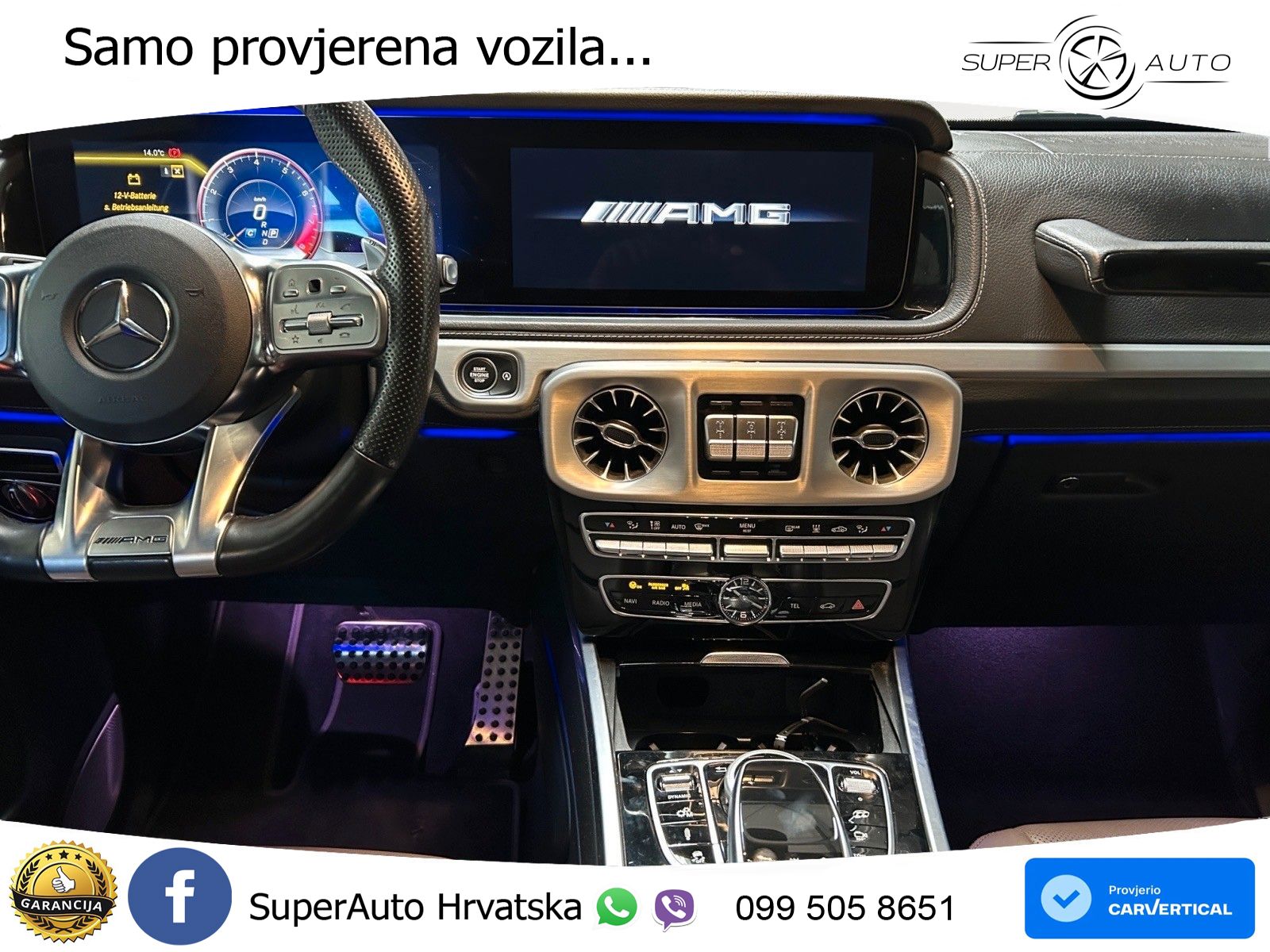 Mercedes AMG G 63 Long V8 (585 KS) 4MATIC 9G-TRONIC AMG SPEEDSHIFT TCT ZRAČNI+ACC+4xGR SJED+360