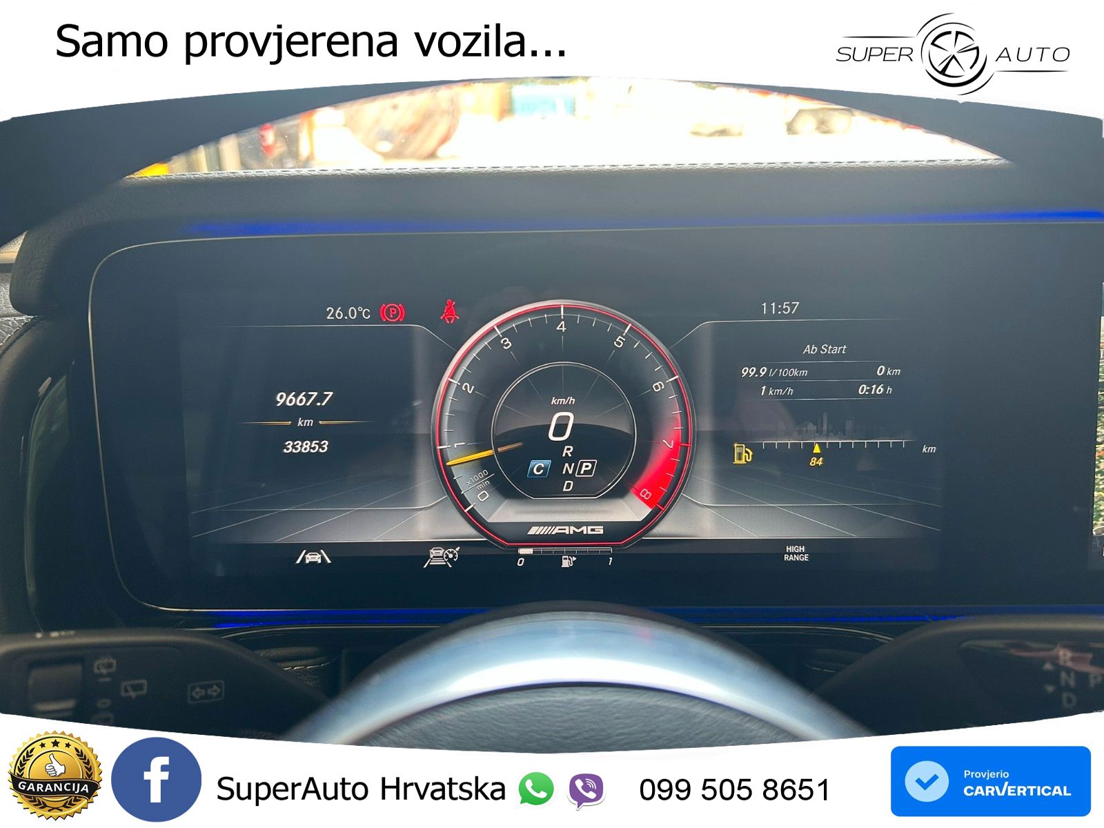 Mercedes AMG G 63 Long V8 (585 KS) 4MATIC 9G-TRONIC AMG SPEEDSHIFT TCT ZRAČNI+ACC+4xGR SJED+360