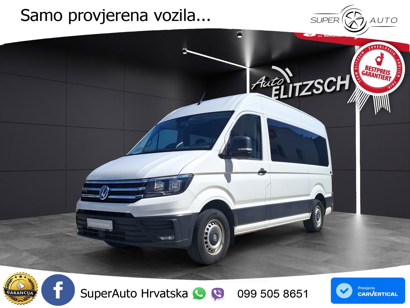 Volkswagen Crafter Kombi 35 MR-HD DSG 4Mo.8-Si Rollstuhlram 177 KS
