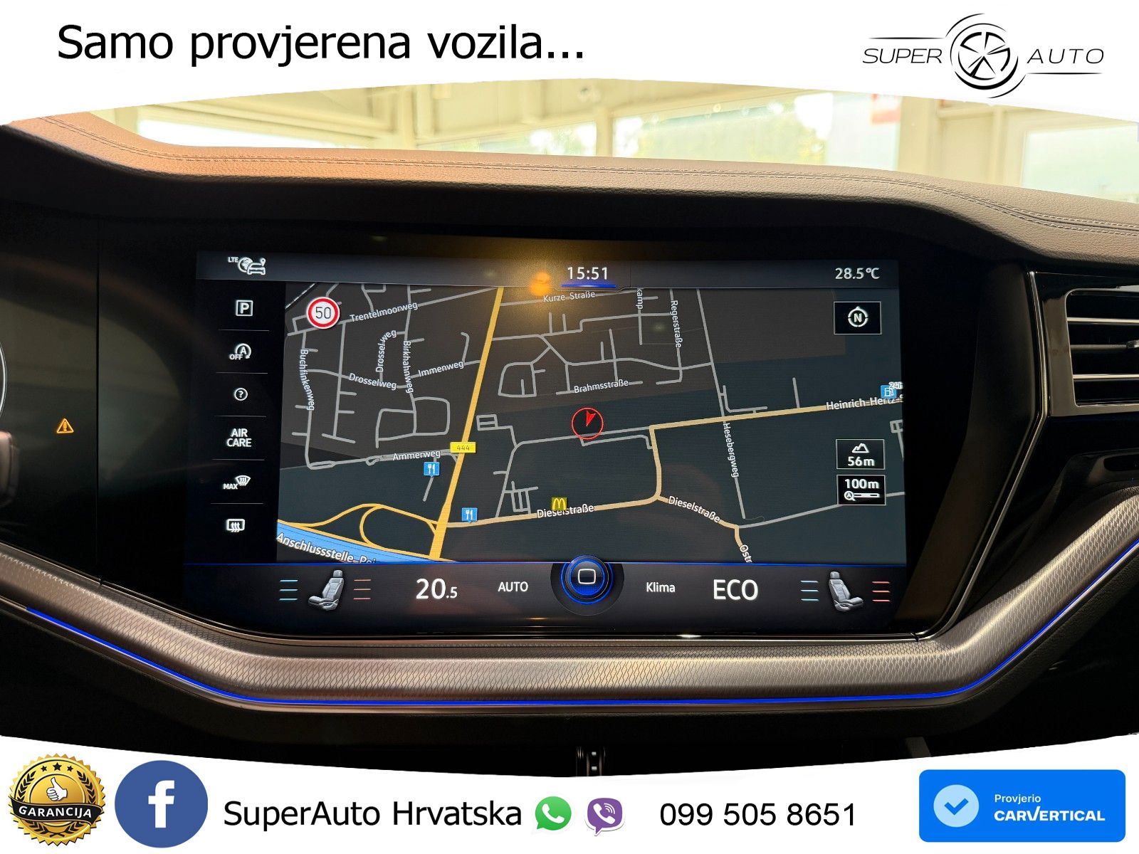 Volkswagen Touareg 3.0 V6 TDI (286 KS) 4MOTION Tiptronic R-Line ZRAČNI+ACC+GR SJED+KAM+PANO