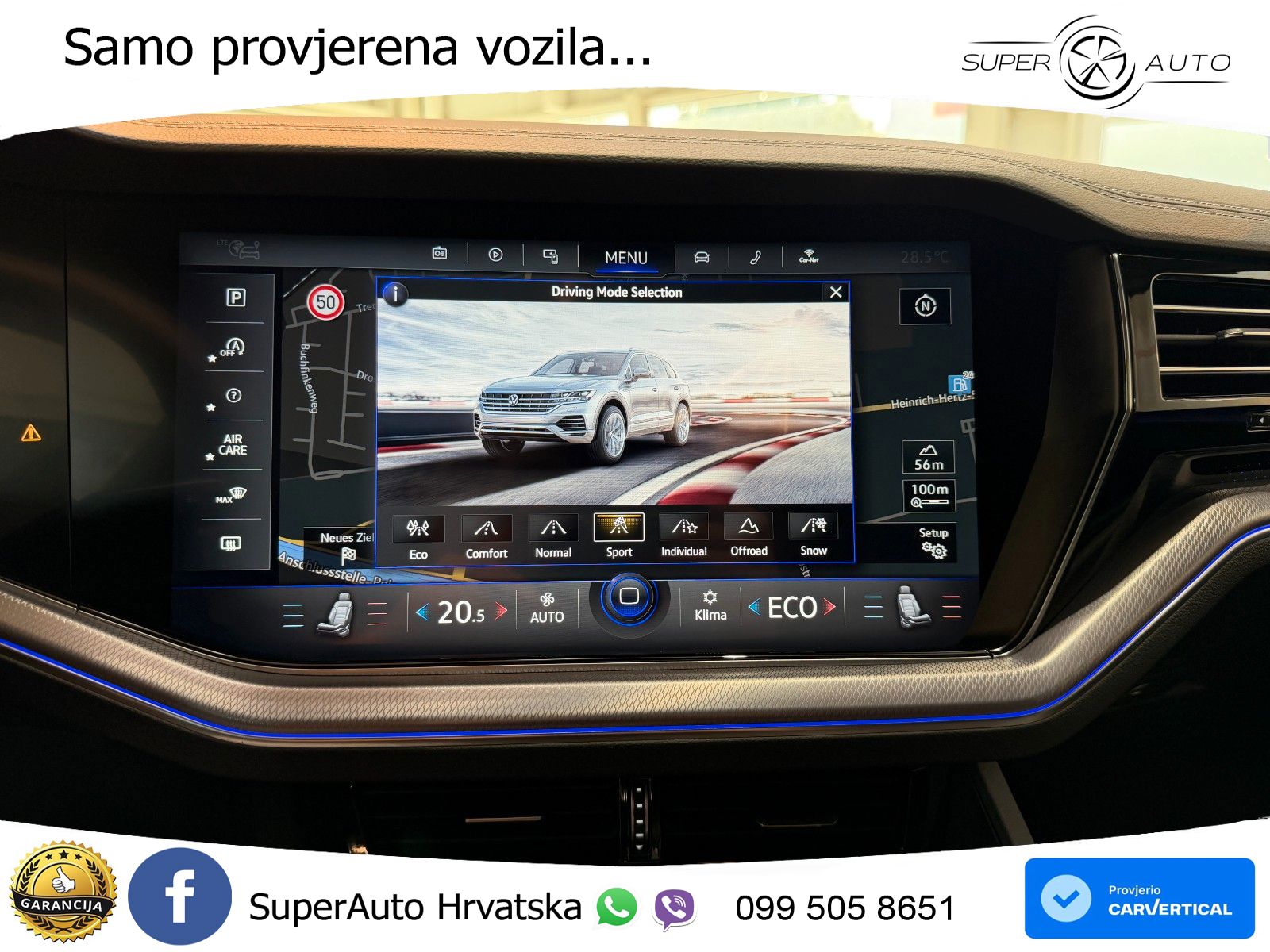 Volkswagen Touareg 3.0 V6 TDI (286 KS) 4MOTION Tiptronic R-Line ZRAČNI+ACC+GR SJED+KAM+PANO