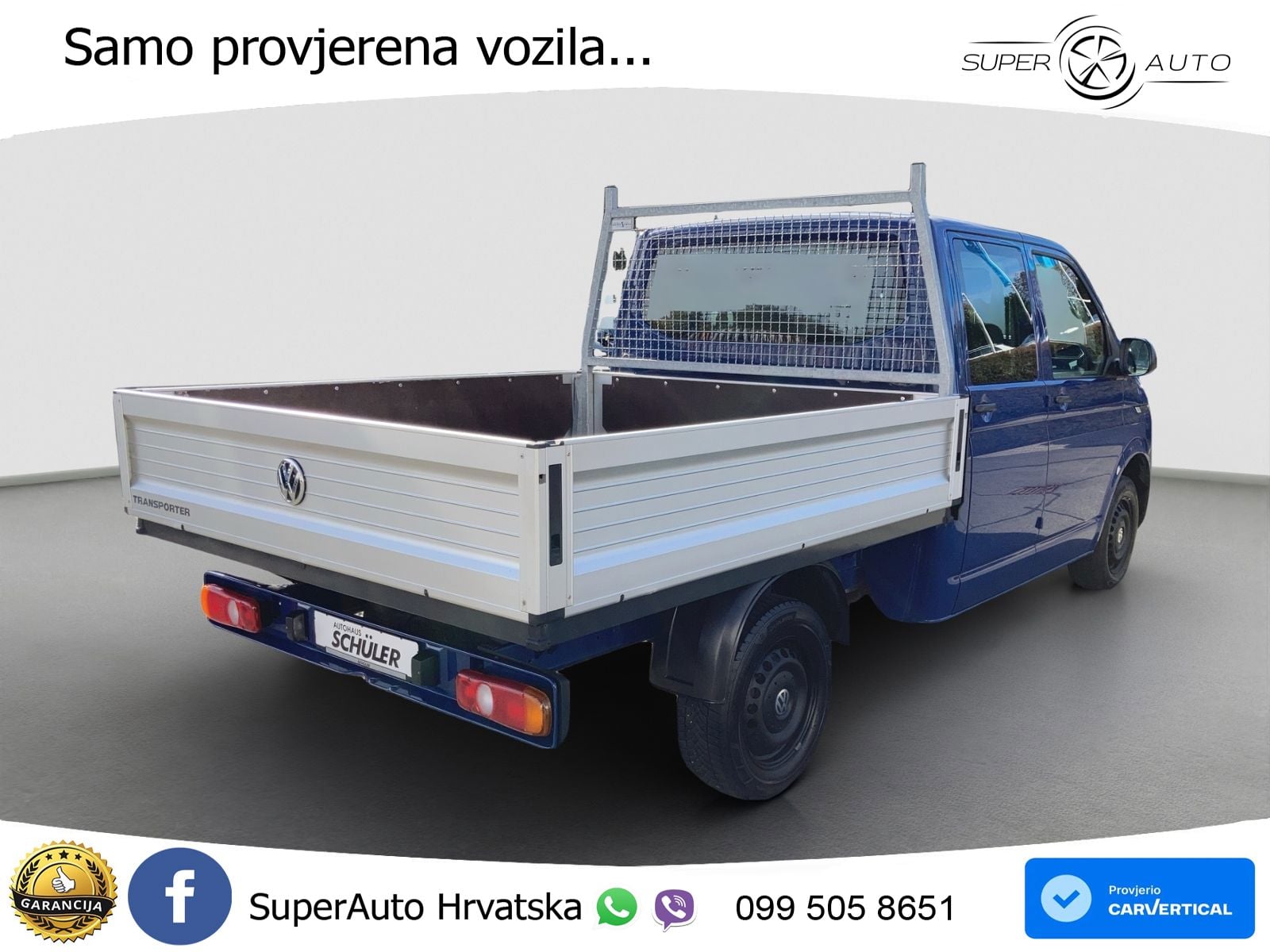 Volkswagen Transporter T6.1 2.0 TDI, DOPPELKABINE*KLIMA*LEI 110 KS