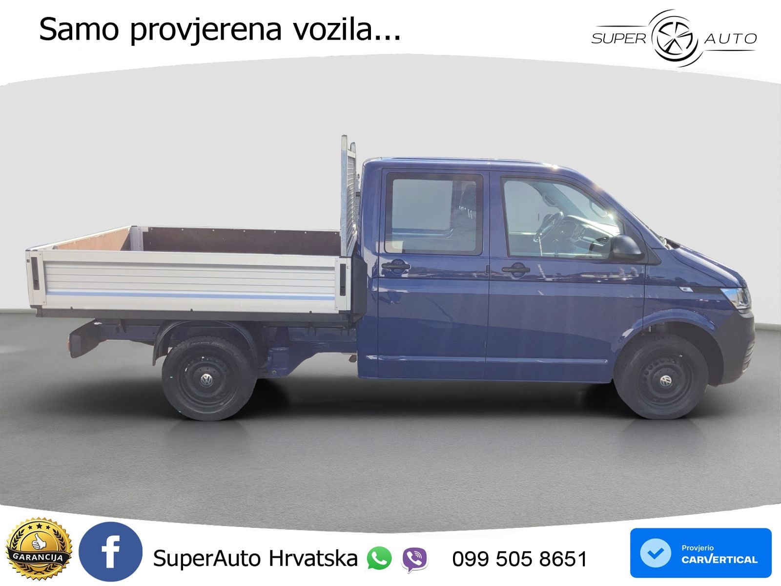 Volkswagen Transporter T6.1 2.0 TDI, DOPPELKABINE*KLIMA*LEI 110 KS