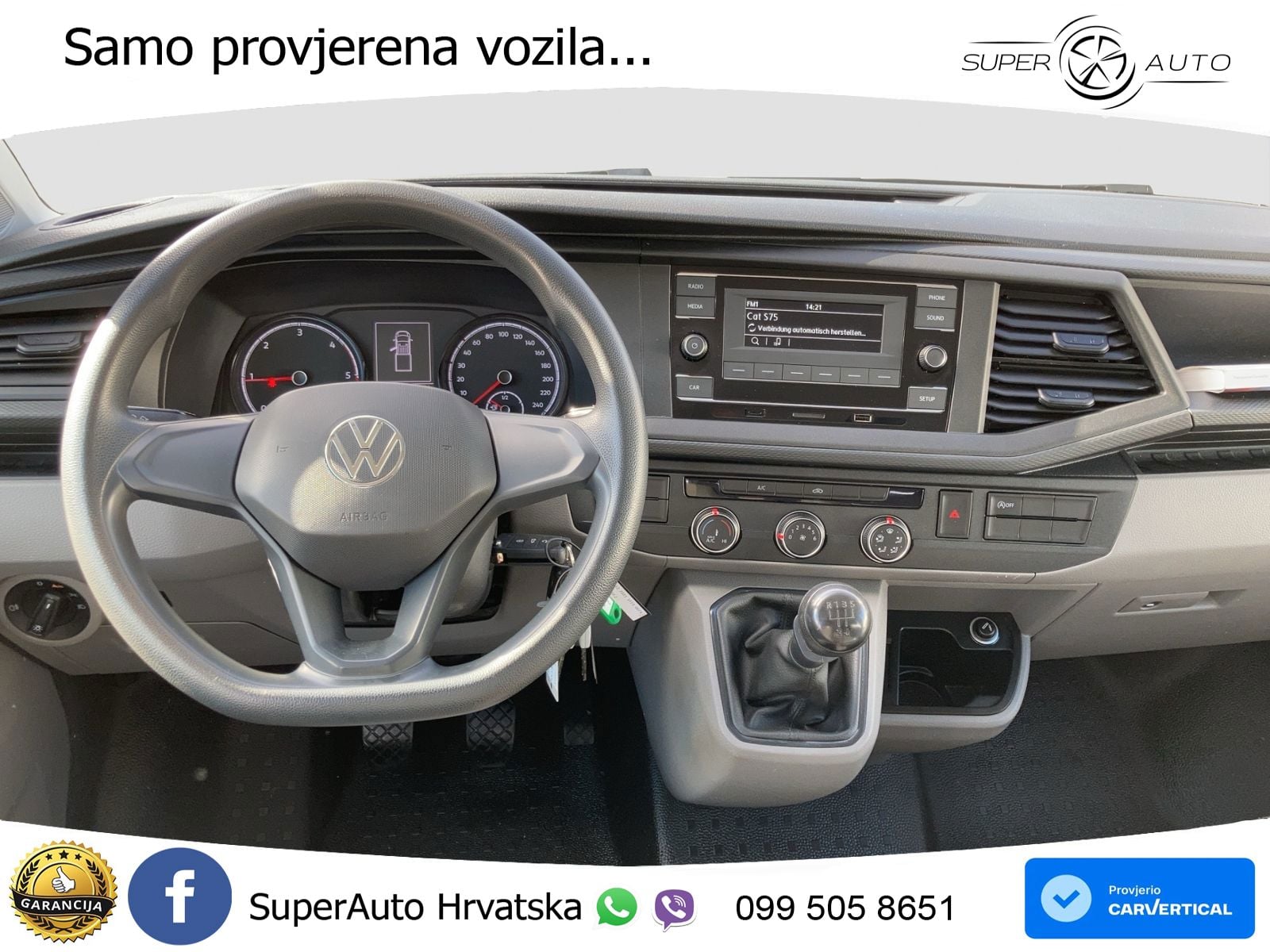 Volkswagen Transporter T6.1 2.0 TDI, DOPPELKABINE*KLIMA*LEI 110 KS