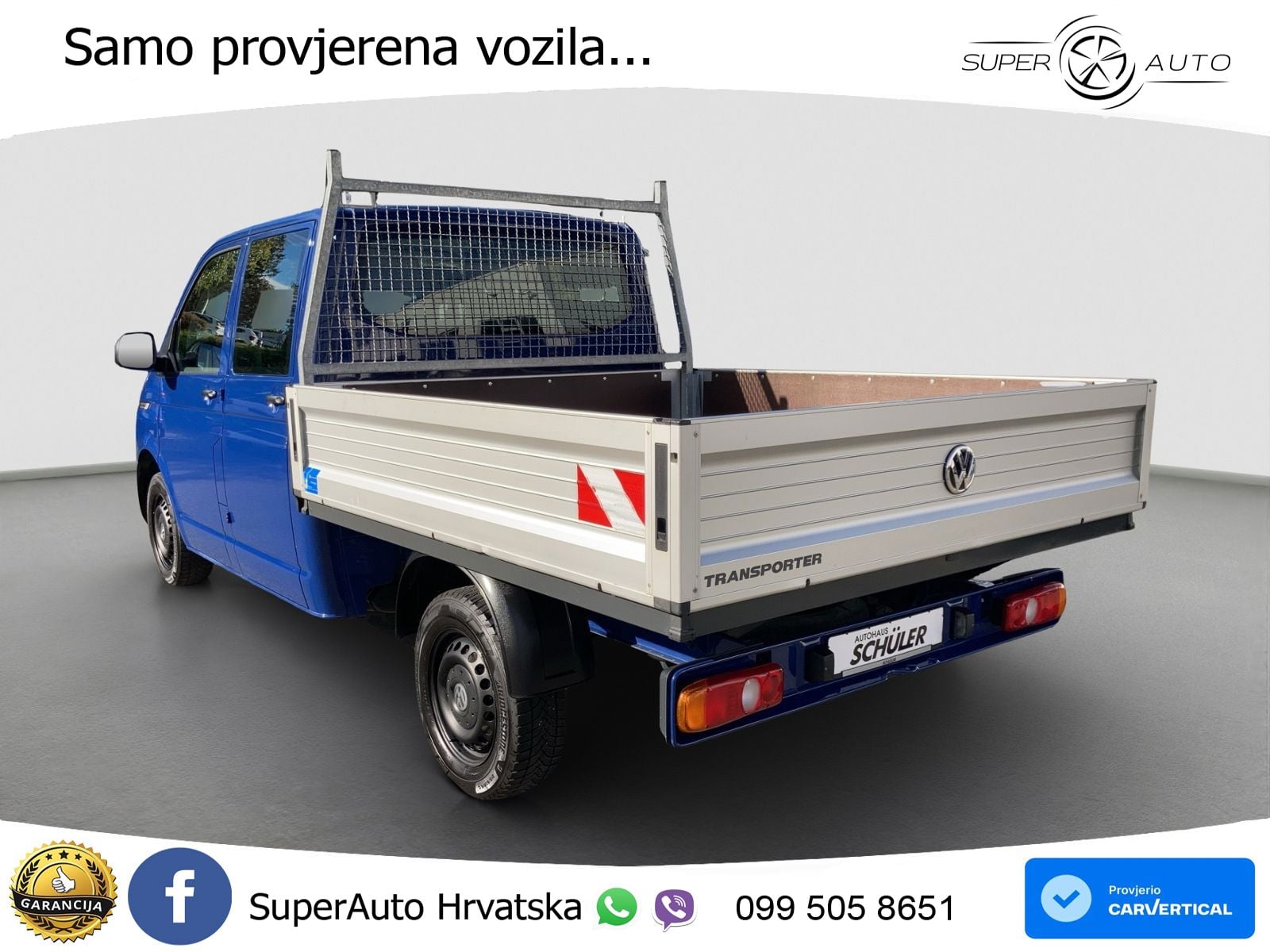 Volkswagen Transporter T6.1 2.0 TDI, DOPPELKABINE*KLIMA*LEI 110 KS