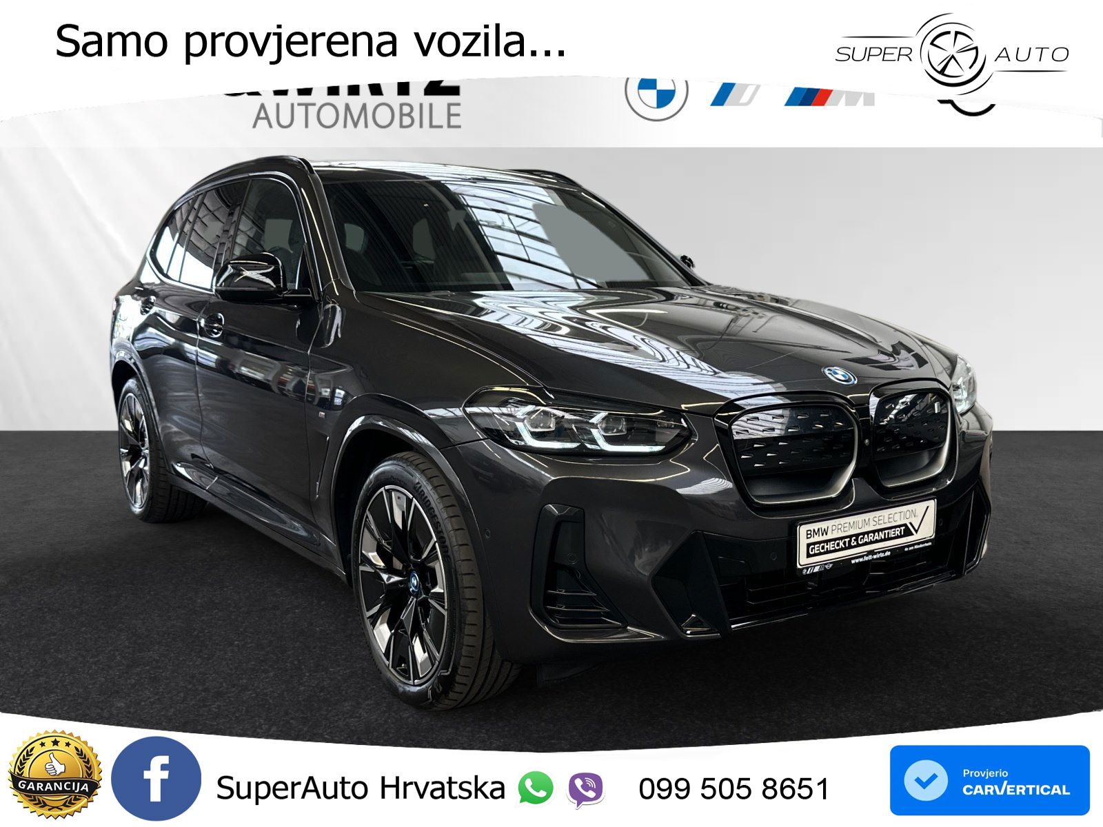 BMW iX3 80 kWh (286 KS) M Sport LED+GR SJED+ACC