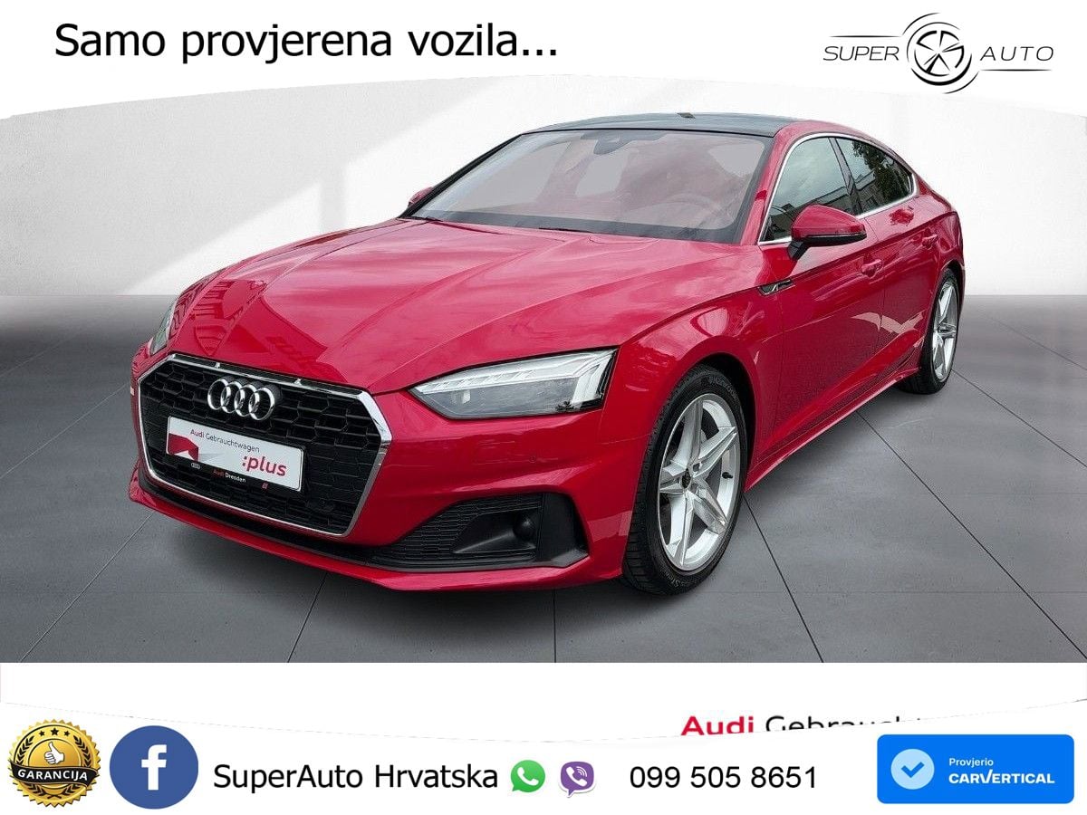 Audi A5 Sportback  40 TFSI (204 KS) S tronic S line MATRIX+GR SJED+KAM