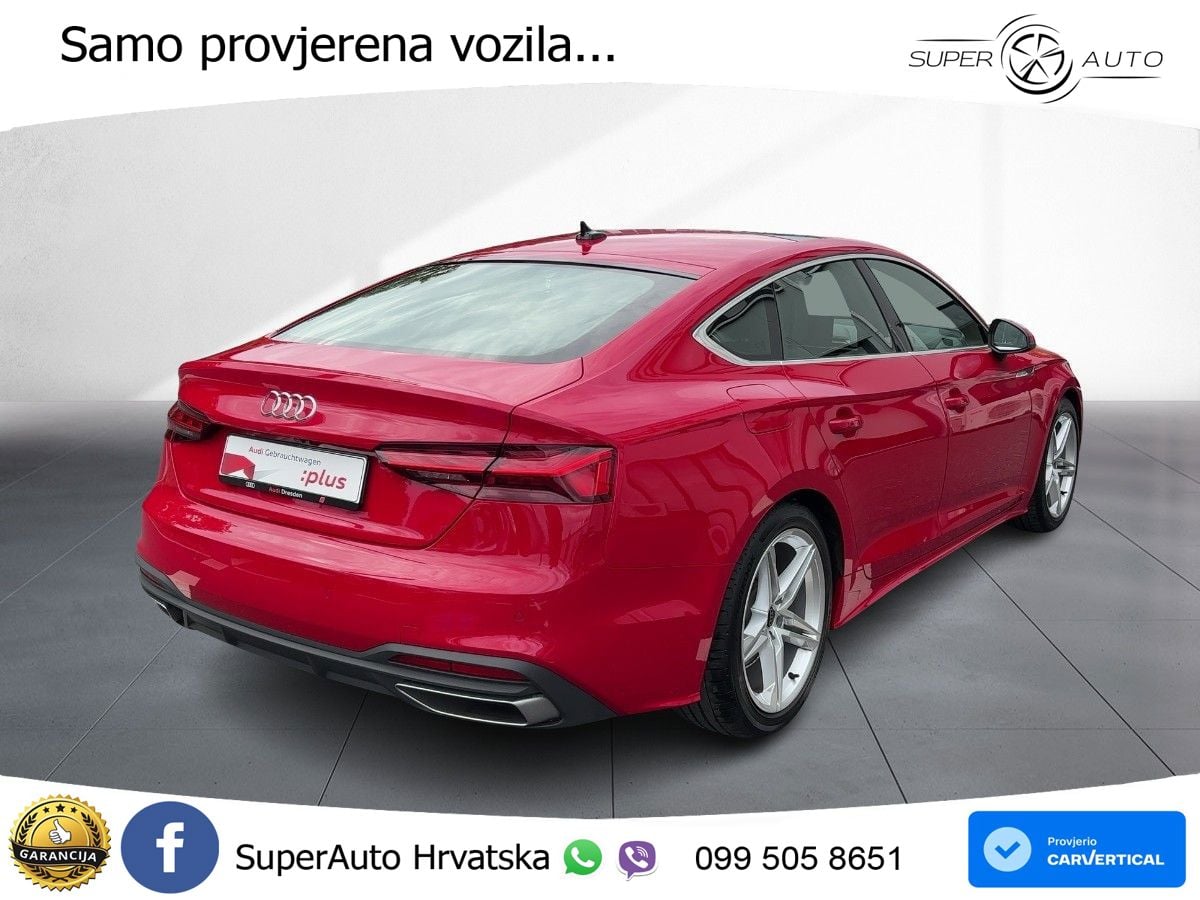 Audi A5 Sportback  40 TFSI (204 KS) S tronic S line MATRIX+GR SJED+KAM