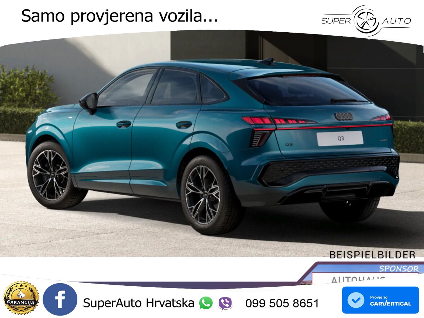 Audi Q3 Sportback 2.0 TDI (193 KS) quattro S tronic LED+GR SJED+ACC