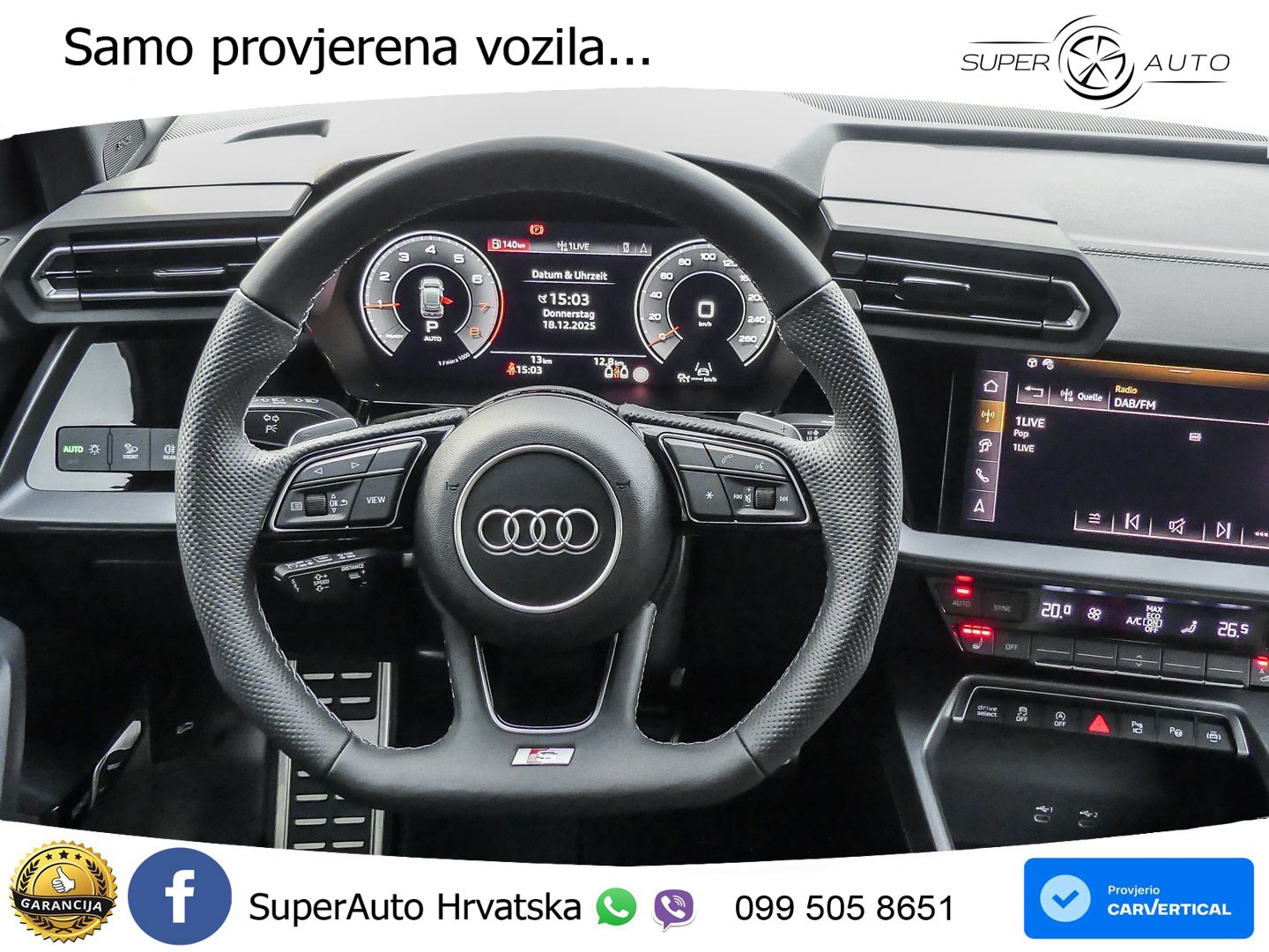 Audi A3 35 TFSI (150 KS) S tronic S line LED+GR SJED+ACC