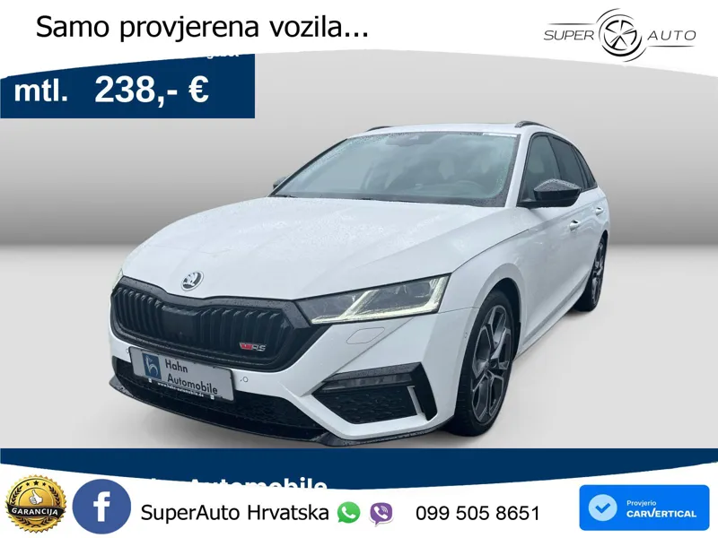 Škoda Octavia Combi RS 2.0 TDI (200 KS) DSG LED+GR SJED+ACC
