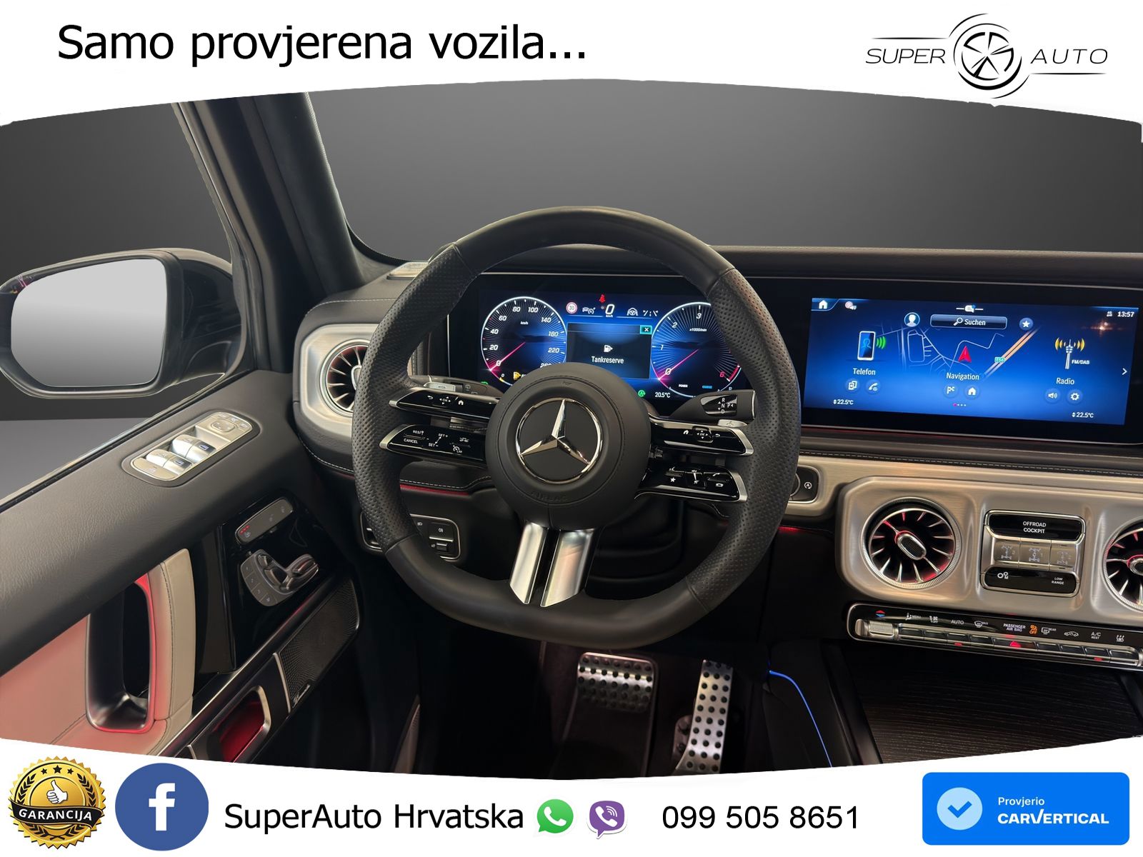 Mercedes G 450d Long (367 KS) 4MATIC 9G-TRONIC Exclusive LED+GR SJED+ACC