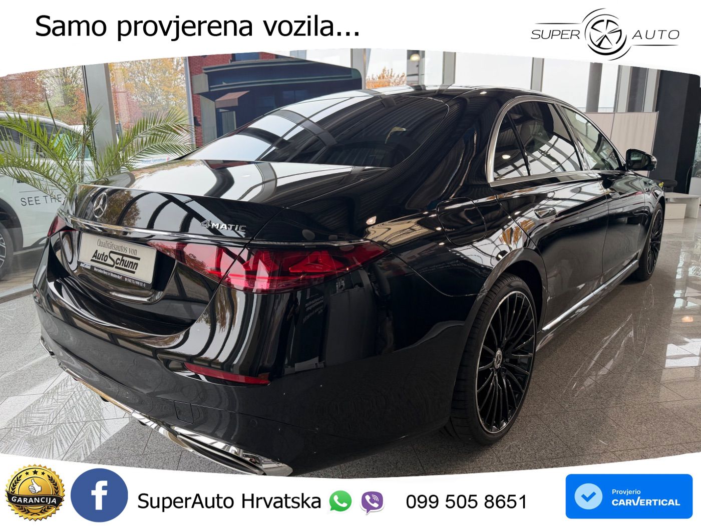 Mercedes S 580 V8 (537 KS) EQ Boost 4MATIC 9G-TRONIC AMG ZRAČNI+ACC+GR SJED+KAM+PANO