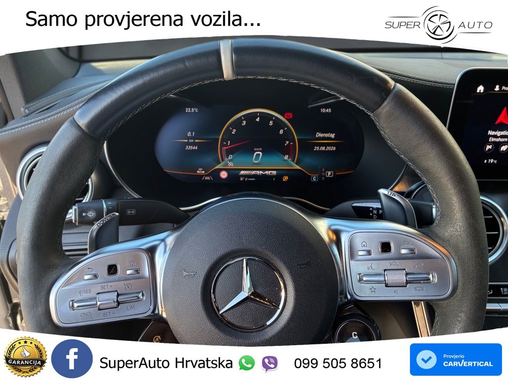 Mercedes GLC Coupe AMG 63 S V8 (510 KS) 4MATIC+ MCT ZRAČNI+ACC+GR SJED+KAM