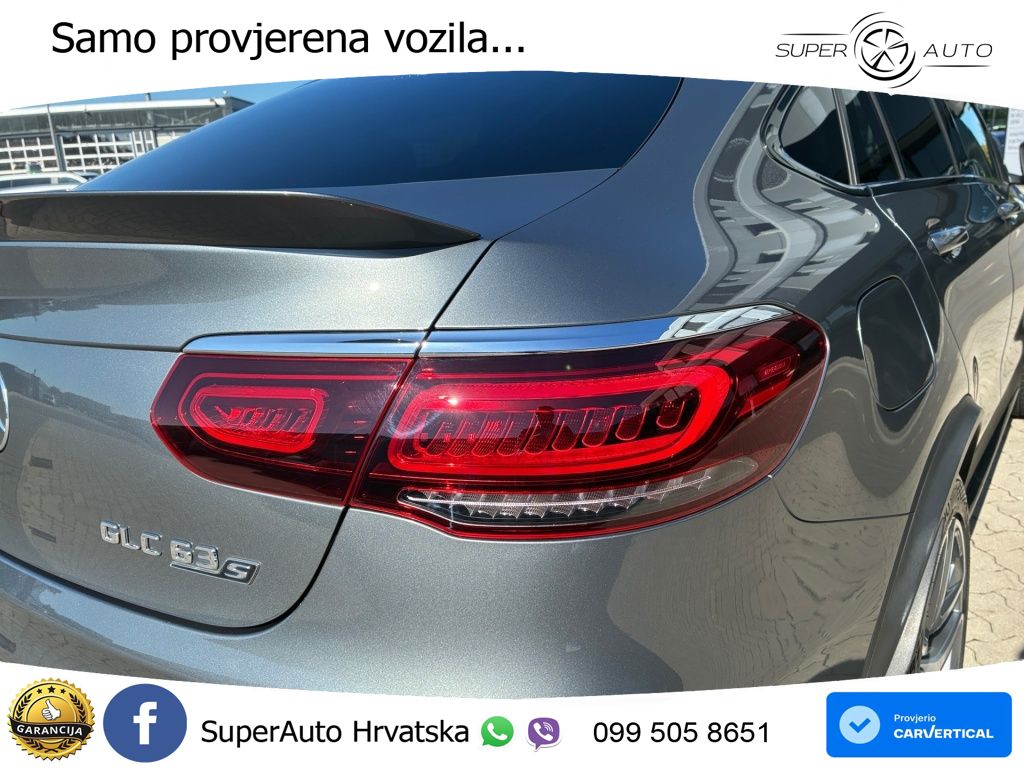 Mercedes GLC Coupe AMG 63 S V8 (510 KS) 4MATIC+ MCT ZRAČNI+ACC+GR SJED+KAM