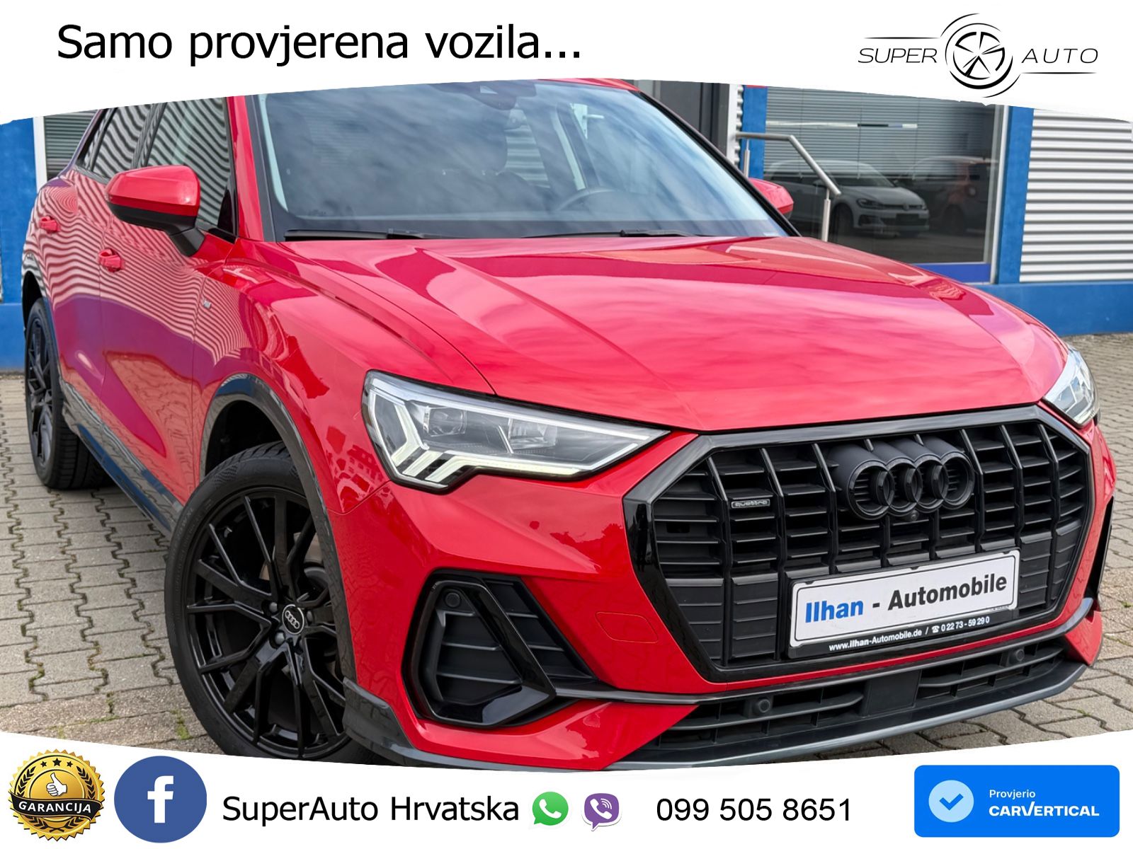 Audi Q3 40 TDI (190 KS) quattro S tronic S line LED+GR SJED+ACC