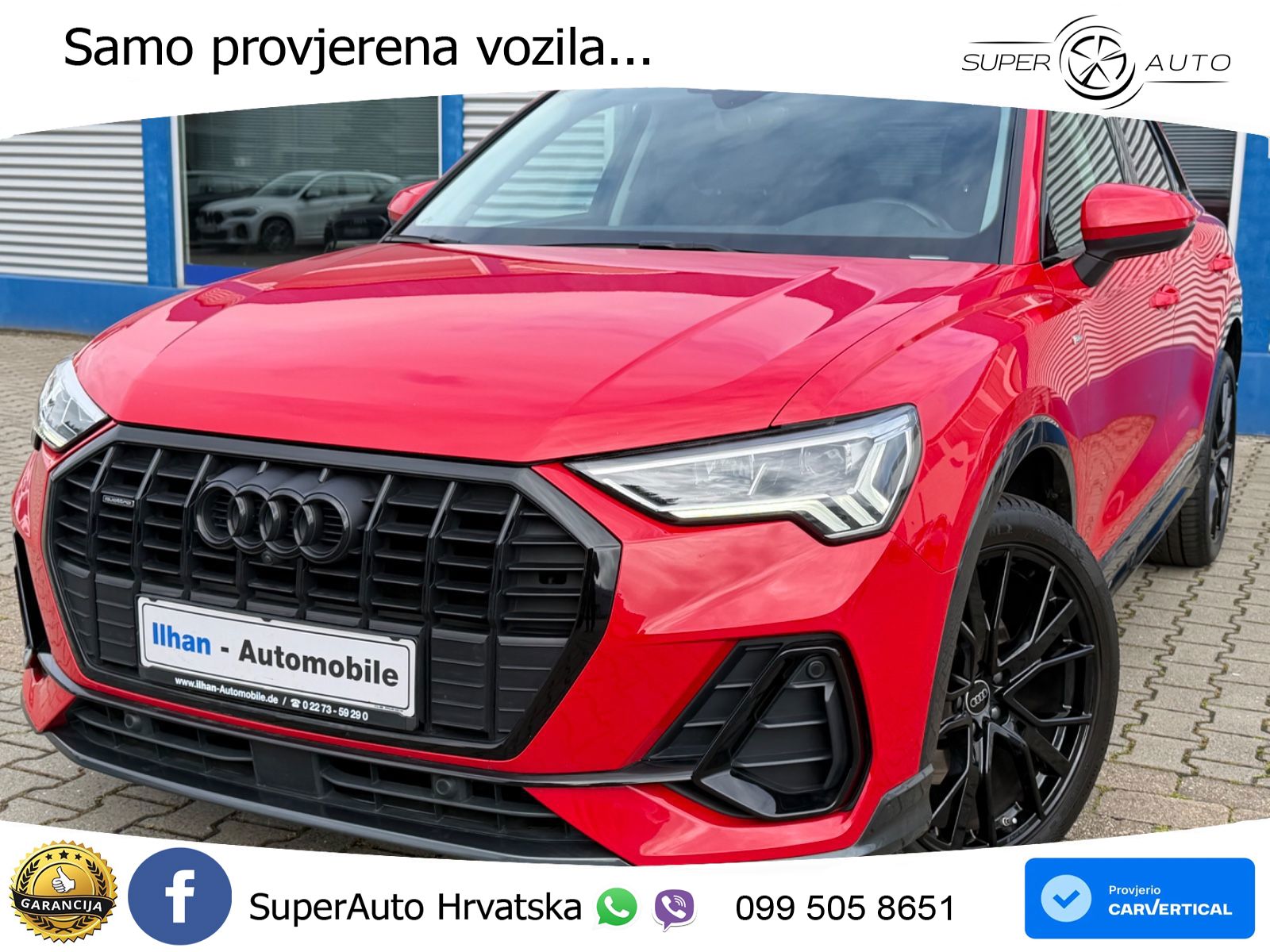Audi Q3 40 TDI (190 KS) quattro S tronic S line LED+GR SJED+ACC